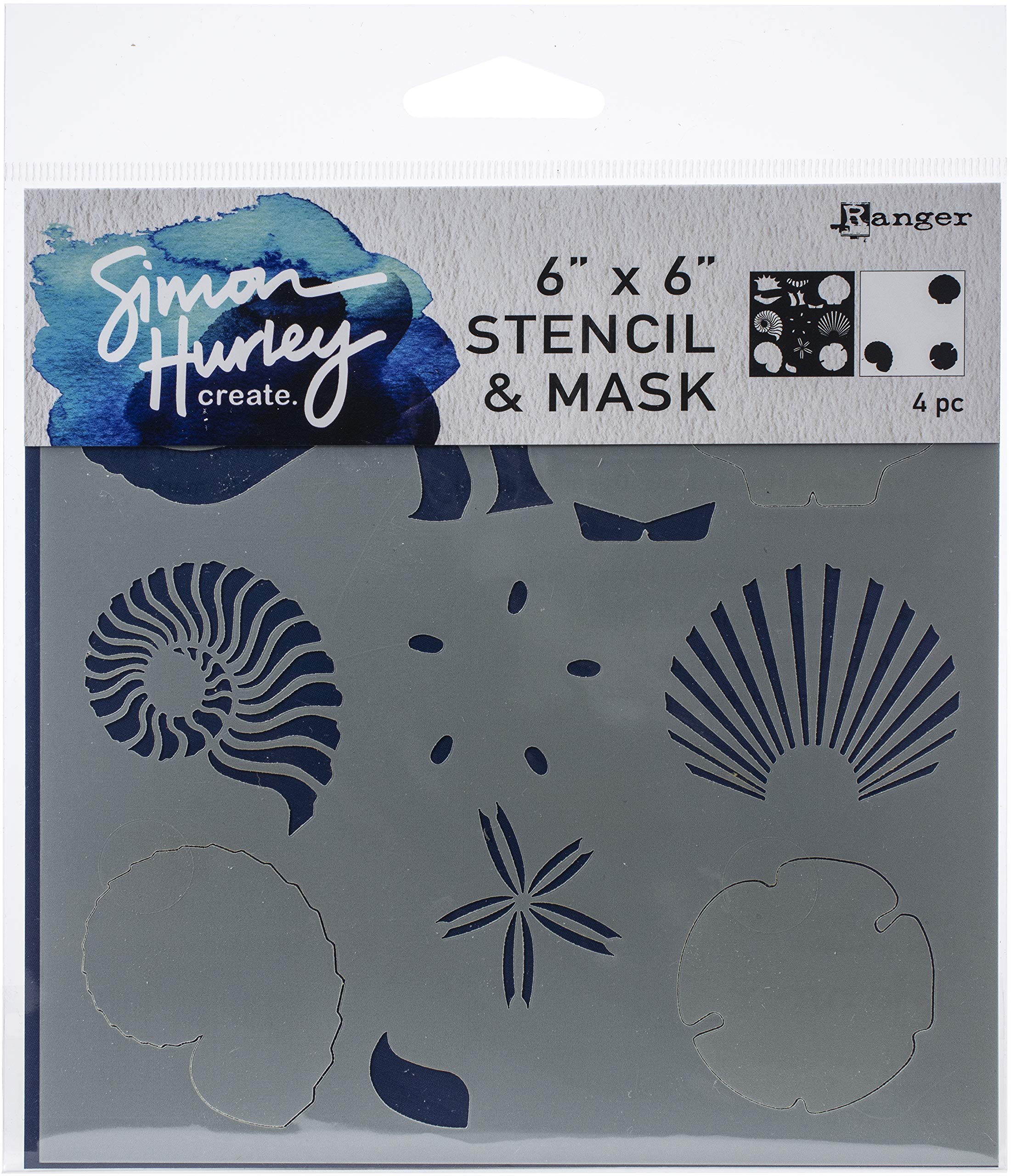 Simon Hurley Stencil MAKR - Shell Maker Stencil Kit for DIY Crafts, Scrapbooking & Home Decor | Perfect for Beach-Themed Projects, Card Making & Wall Art