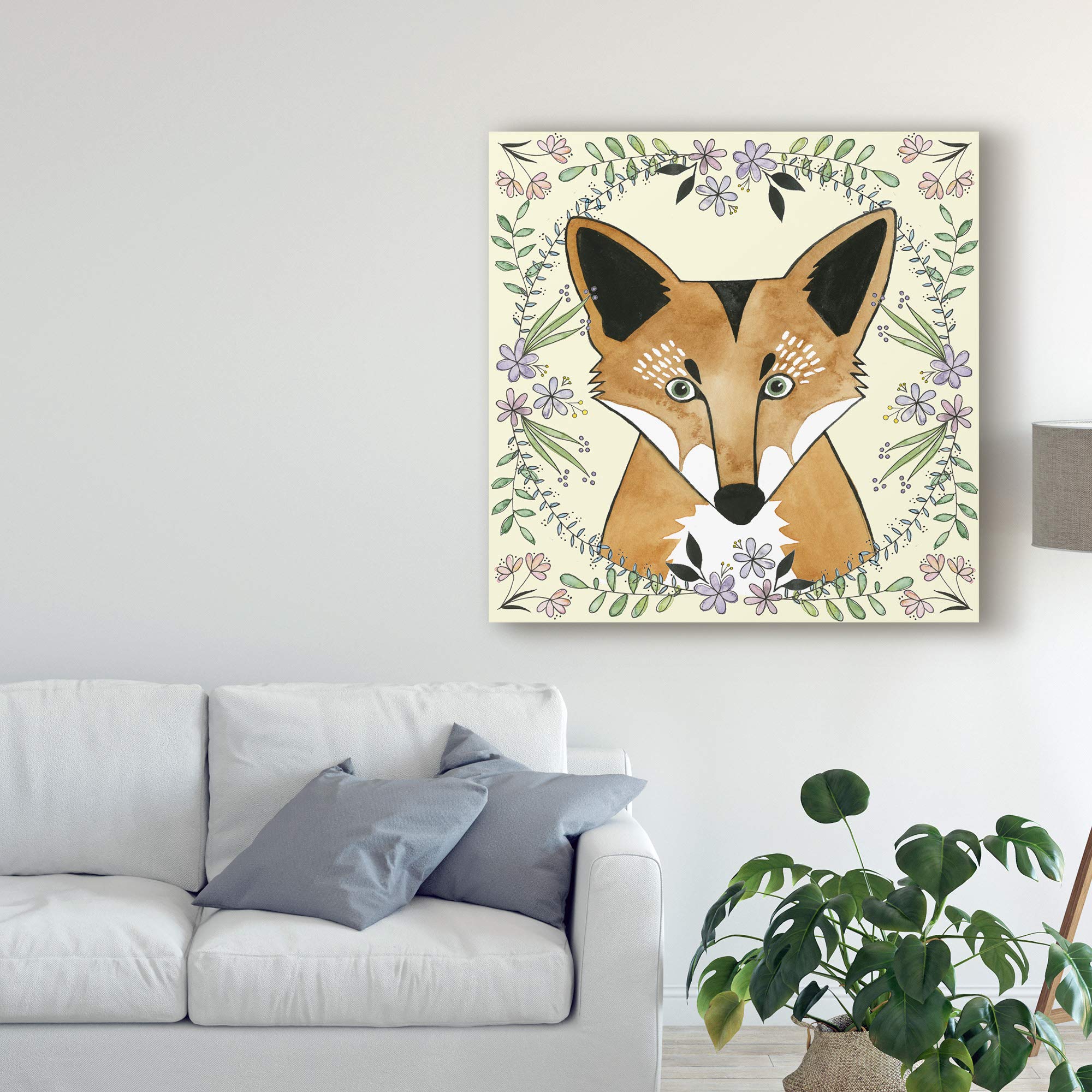 Grace Popp Wild Child I Framed Wall Art - 18x18 Inches Modern Abstract Canvas Painting for Living Room, Bedroom & Office Decor