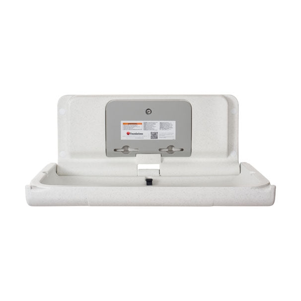Foundations 200 EH Ultra Horizontal Baby Changing Station with EZ Mount Backer Plate - Wall-Mounted Diaper Changing Table for Nursery, Daycare & Public Restrooms