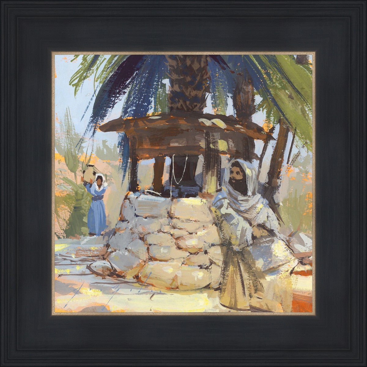 Approaching The Well - Premium Handcrafted Home Decor for Rustic & Farmhouse Style | Perfect for Living Room, Bedroom, or Kitchen Decor