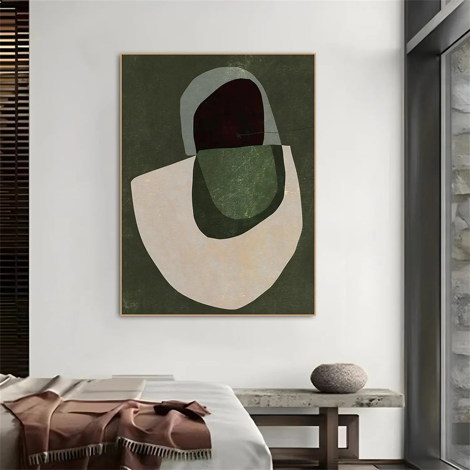 Abstract Painting #AB 193 - Modern Wall Art for Home & Office Decor | Unique Handmade Canvas Artwork for Living Room, Bedroom & Workspace
