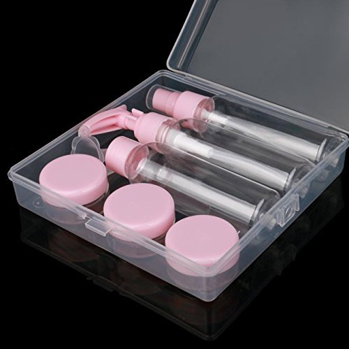 VIHAX 8-Piece Empty Plastic Travel Bottles Set - Leak-Proof Portable Cosmetic Containers for Makeup, Lotion, Shampoo & Toiletries | Perfect for Air Travel, Gym & Vacation Essentials
