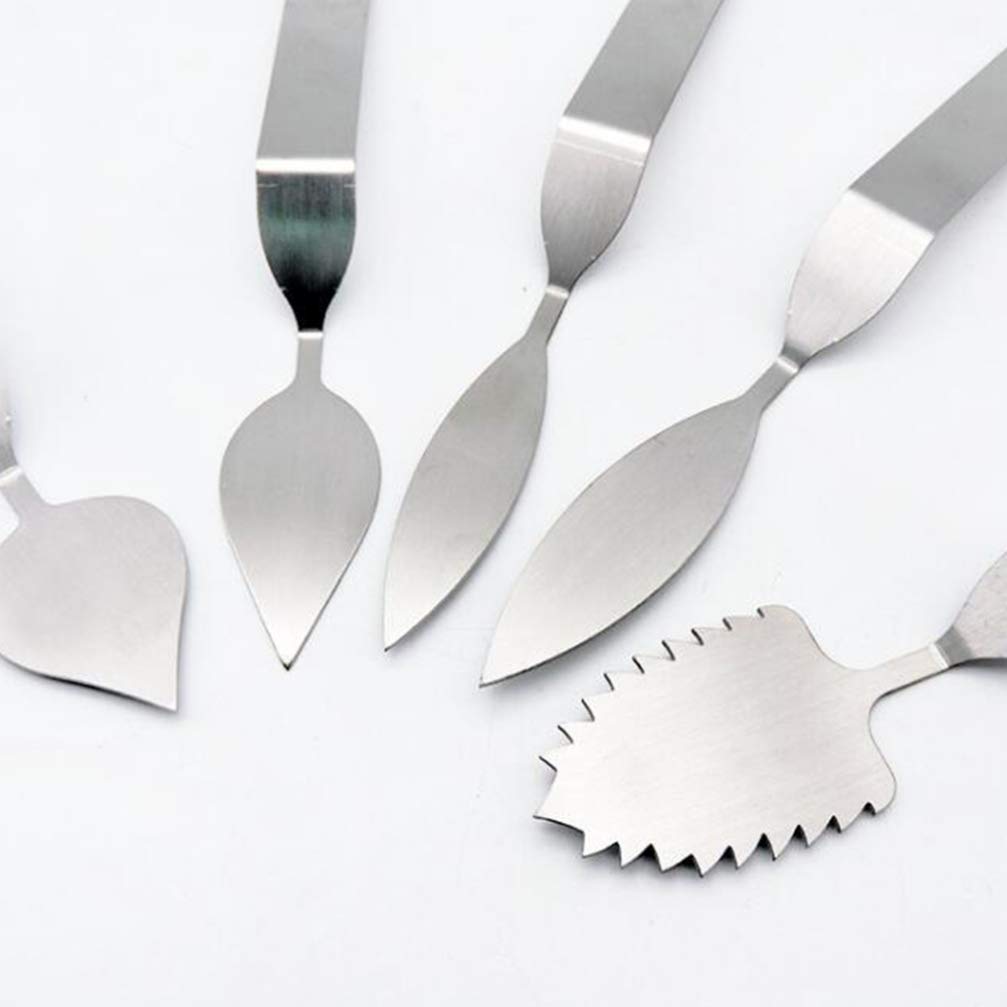5-Piece Chocolate Molds Set - Leaf-Shaped Cutter, Chocolate Spatula & Cake Decorating Tools for Baking, Mousse, Fondant - Perfect for DIY Desserts & Home Baking Gifts