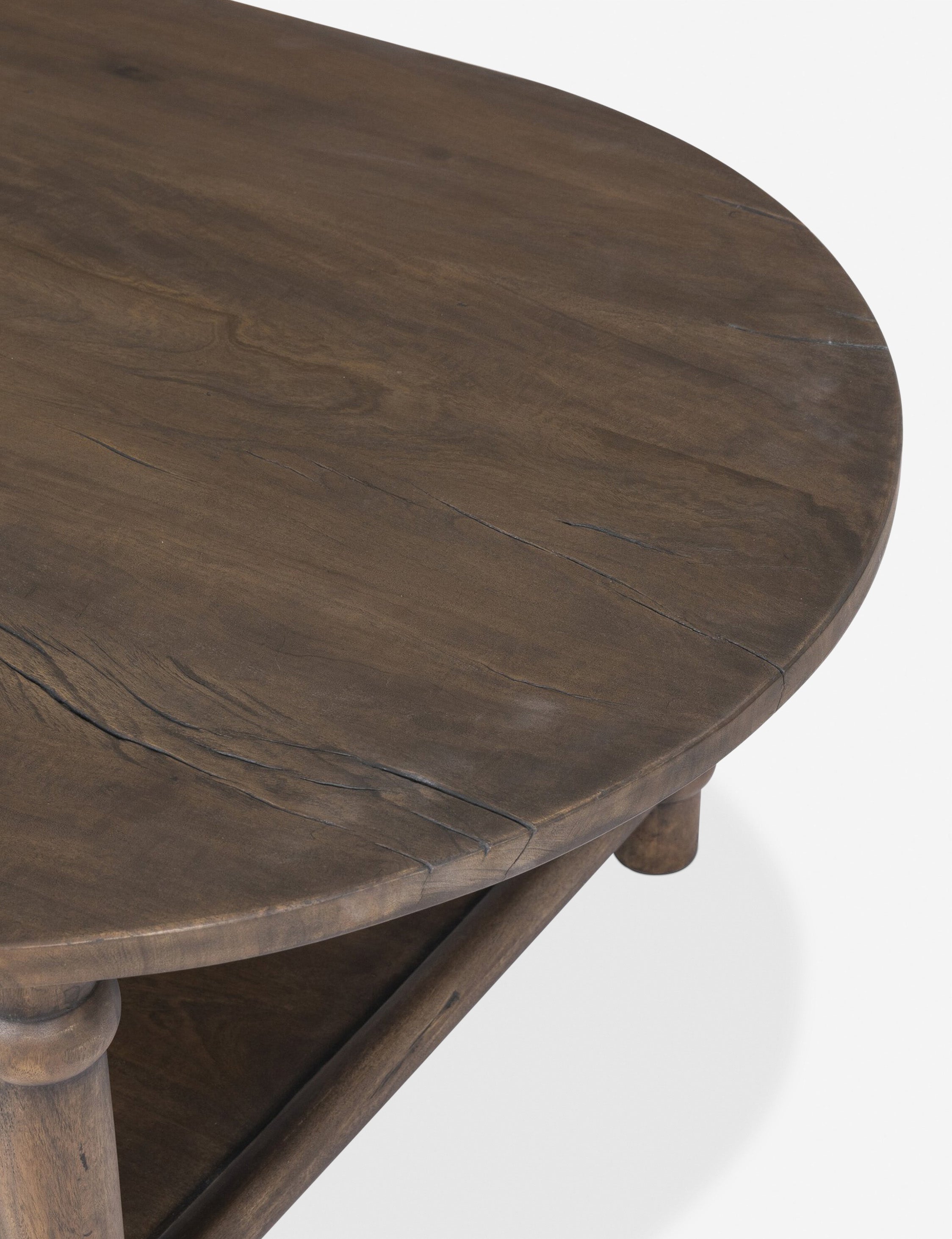 Charnes Oval Coffee Table by Amber Lewis x Four Hands - Modern Wooden Living Room Center Table for Small Spaces, Home Decor & Stylish Furniture - Perfect for Apartments, Lounges & Cozy Living Rooms