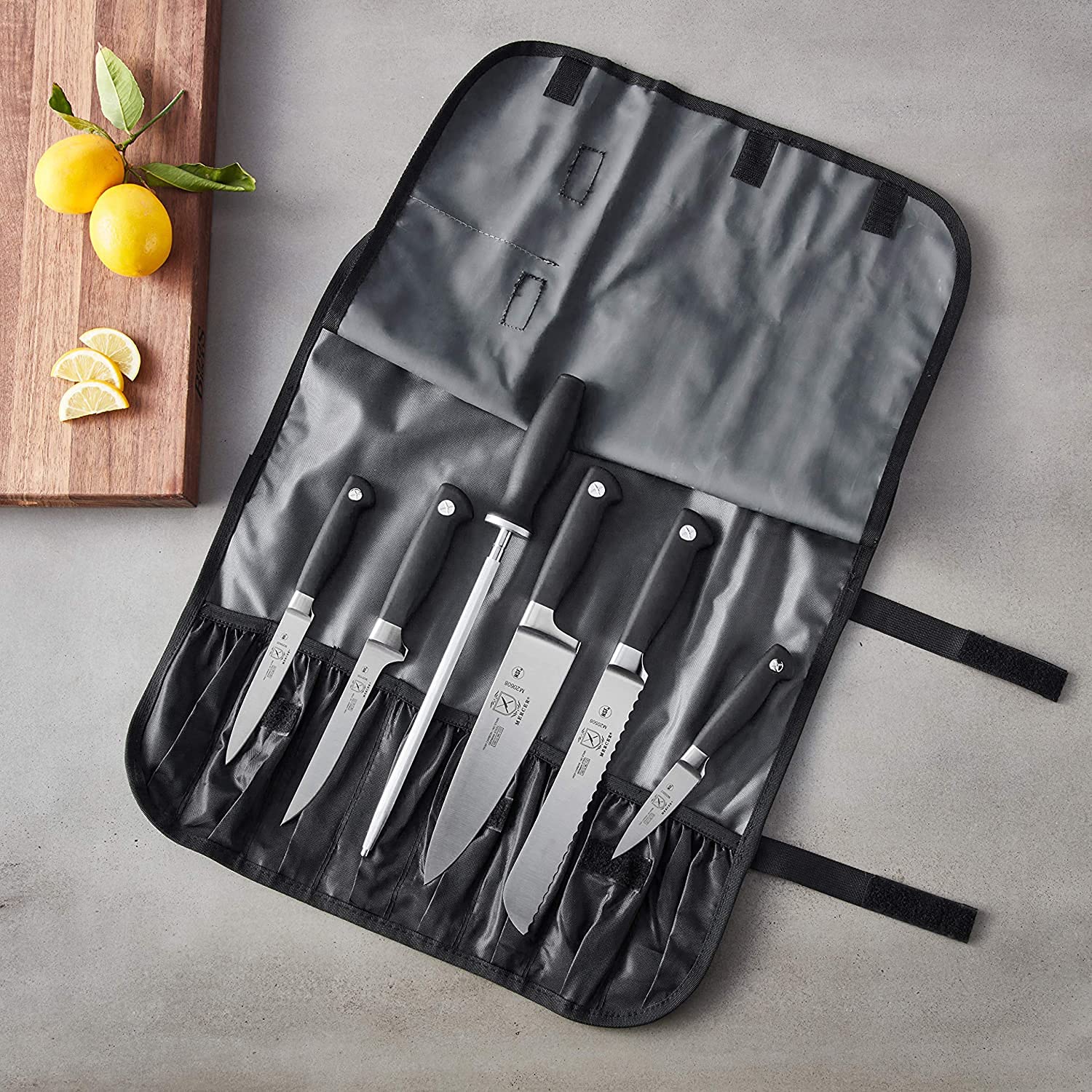 Mercer Culinary Genesis 7-Piece Forged Knife Set - Professional Chef Knives for Cooking, Slicing & Dicing - Perfect for Home Kitchens & Culinary Schools