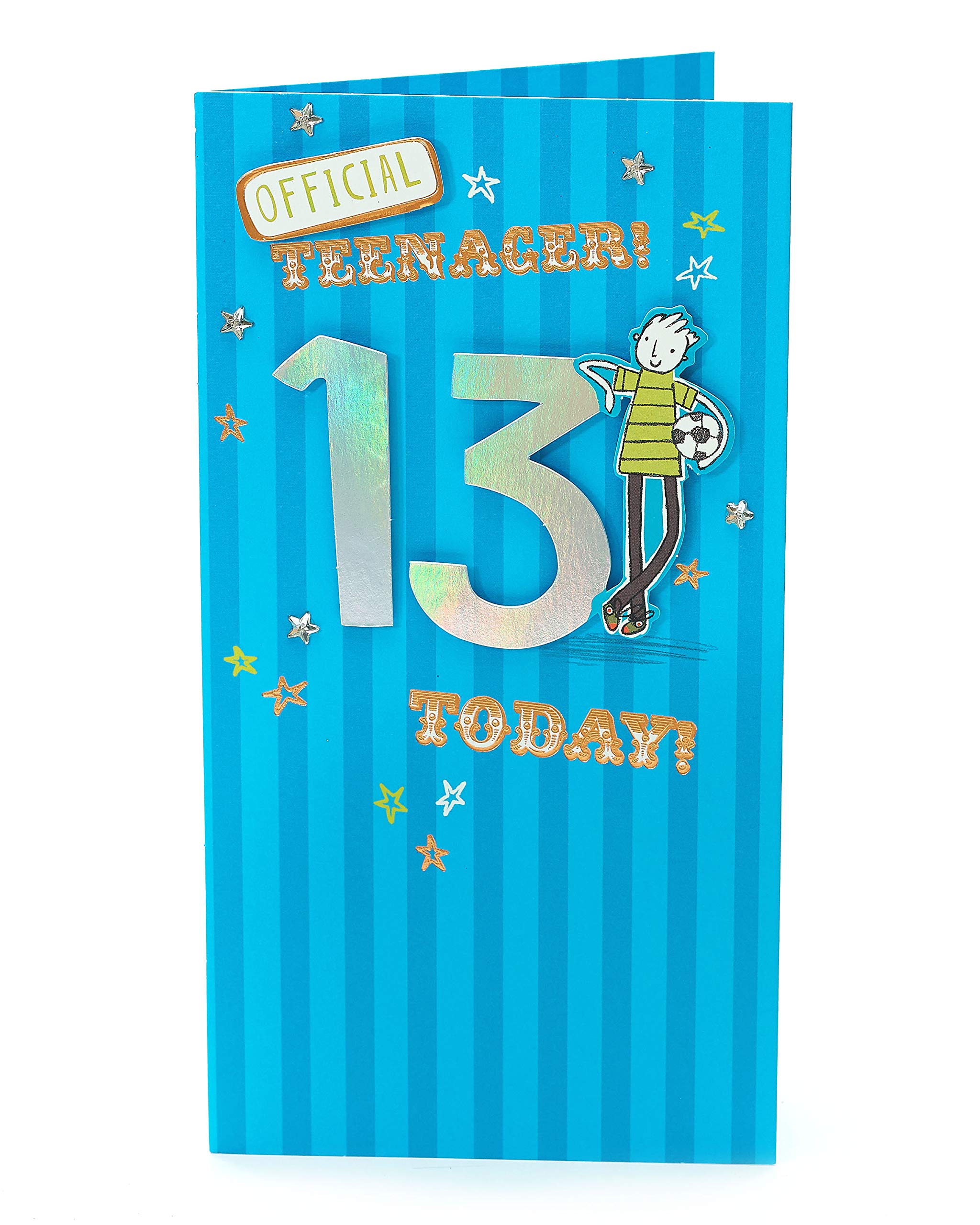 UK Greetings 13th Birthday Card for Boys | Teen Boy Birthday Greeting Card | Funny & Cool 13 Year Old Birthday Card for Parties, Gifts & Celebrations
