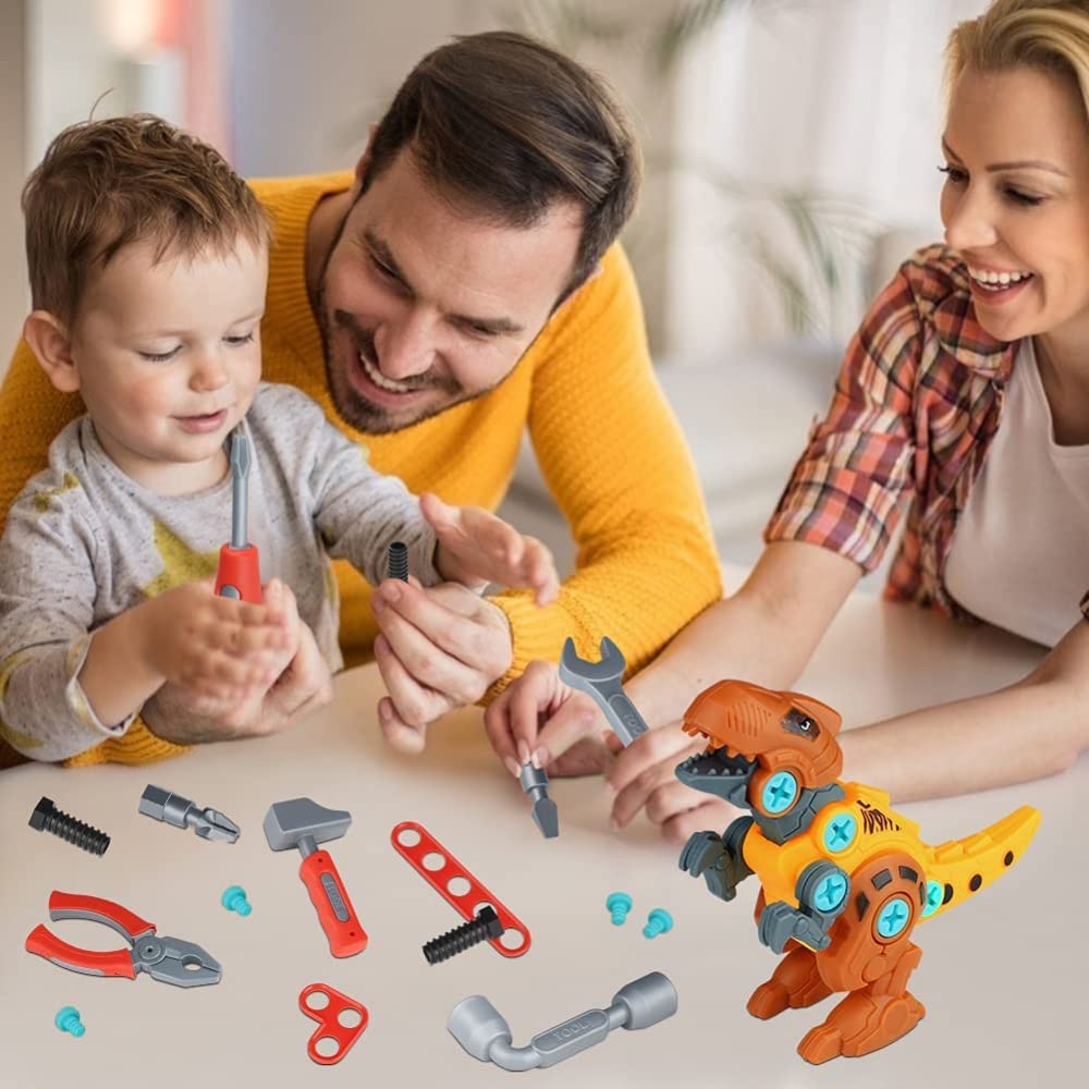 Interactive Take Apart Dinosaur Toys with Electric Drill - STEM Construction Building Set for Kids, Perfect Christmas & Birthday Gift for Boys & Girls | Educational Play, Creative Development, Party Favors