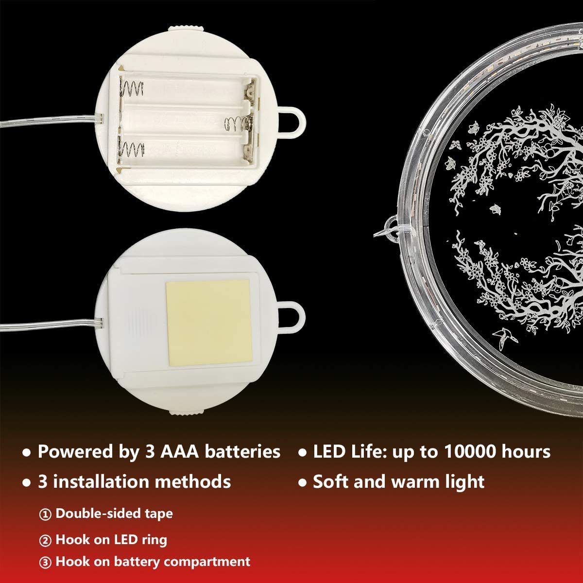 Christmas Decorative Window Lights - Warm White Elk String Lights for Indoor & Outdoor Use - Perfect for Windows, Pathways, Patios, Bedrooms, Parties & Holiday Wall Decor