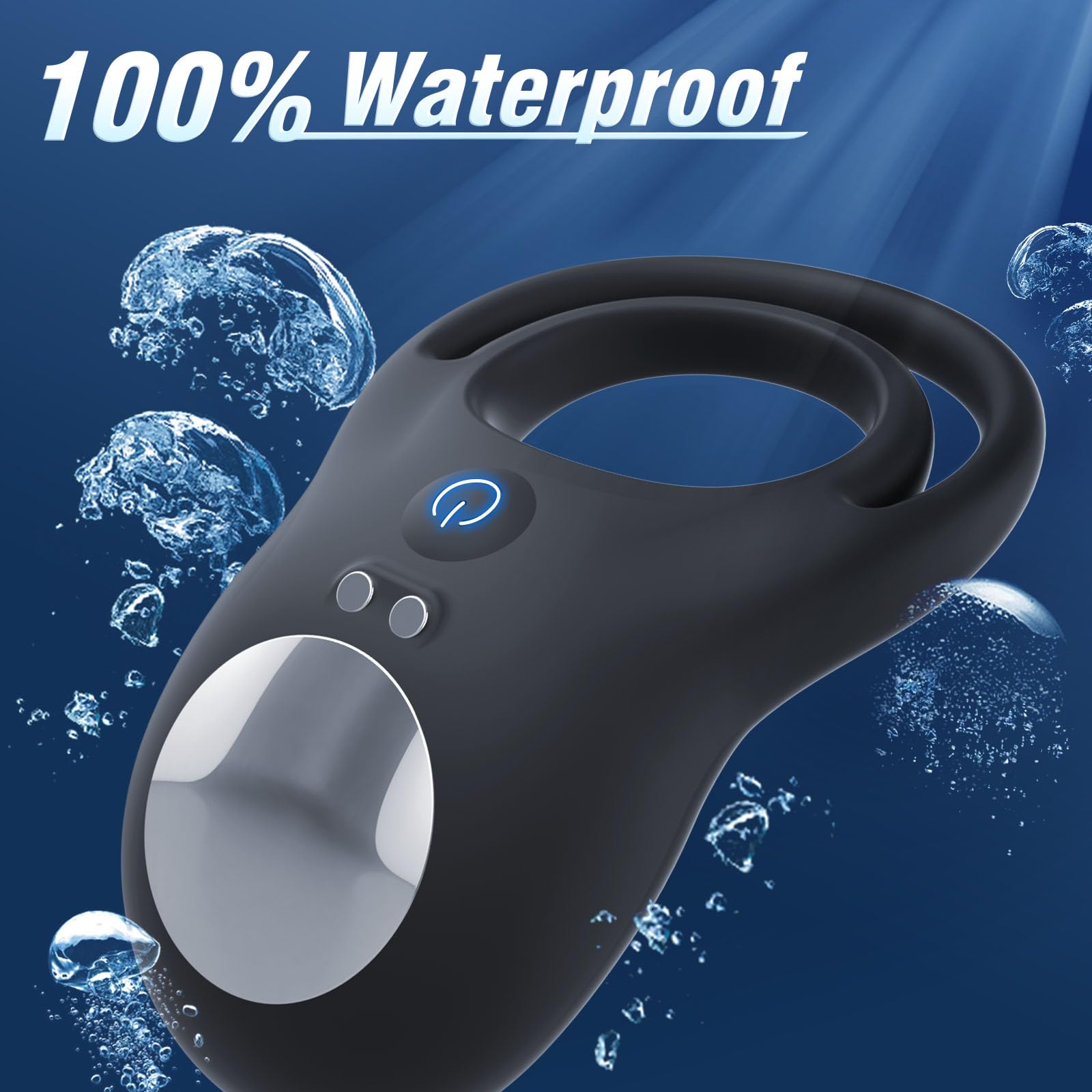 Vibrating Cock Ring for Couples - 10 Powerful Vibration Modes, Rechargeable Penis Ring for Enhanced Pleasure - Black Adult Sex Toy for Men & Women | Perfect for Couples Play, Solo Use & Spicing Up Your Intimate Moments