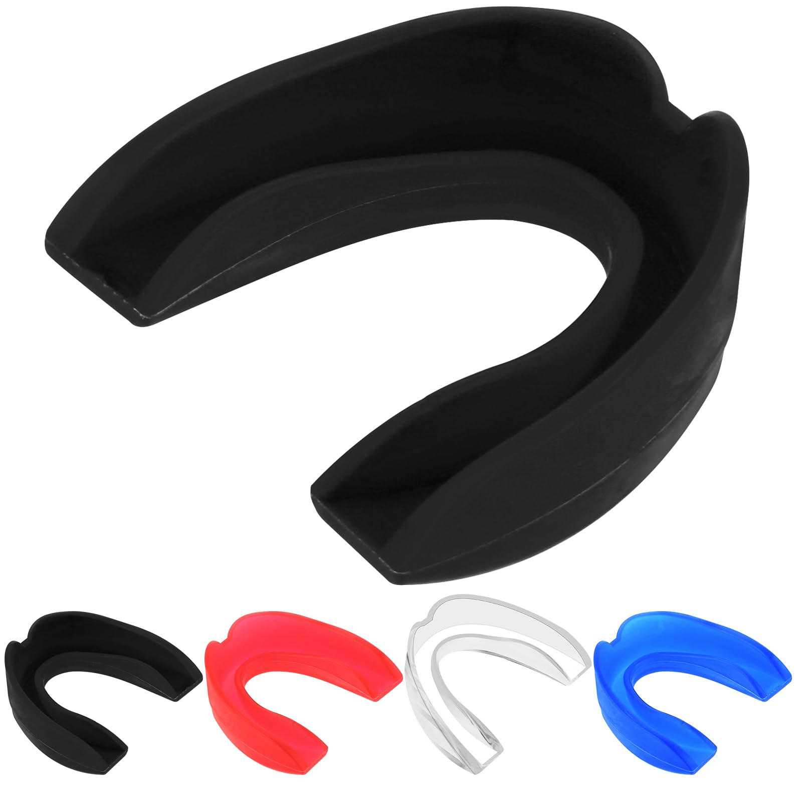 4 Pcs Sports Mouth Guard - BPA Free Teeth Protector for Boxing, Football, Hockey & Martial Arts - Perfect for Athletes in Baseball, Soccer, Karate, Basketball & Lacrosse Training