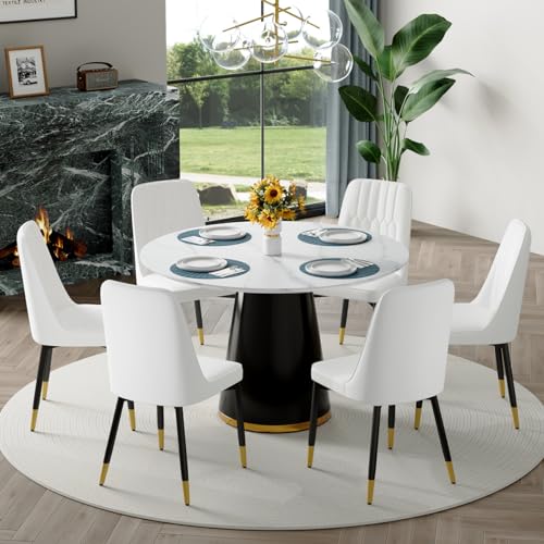 White Table+style 1 White Chairs
