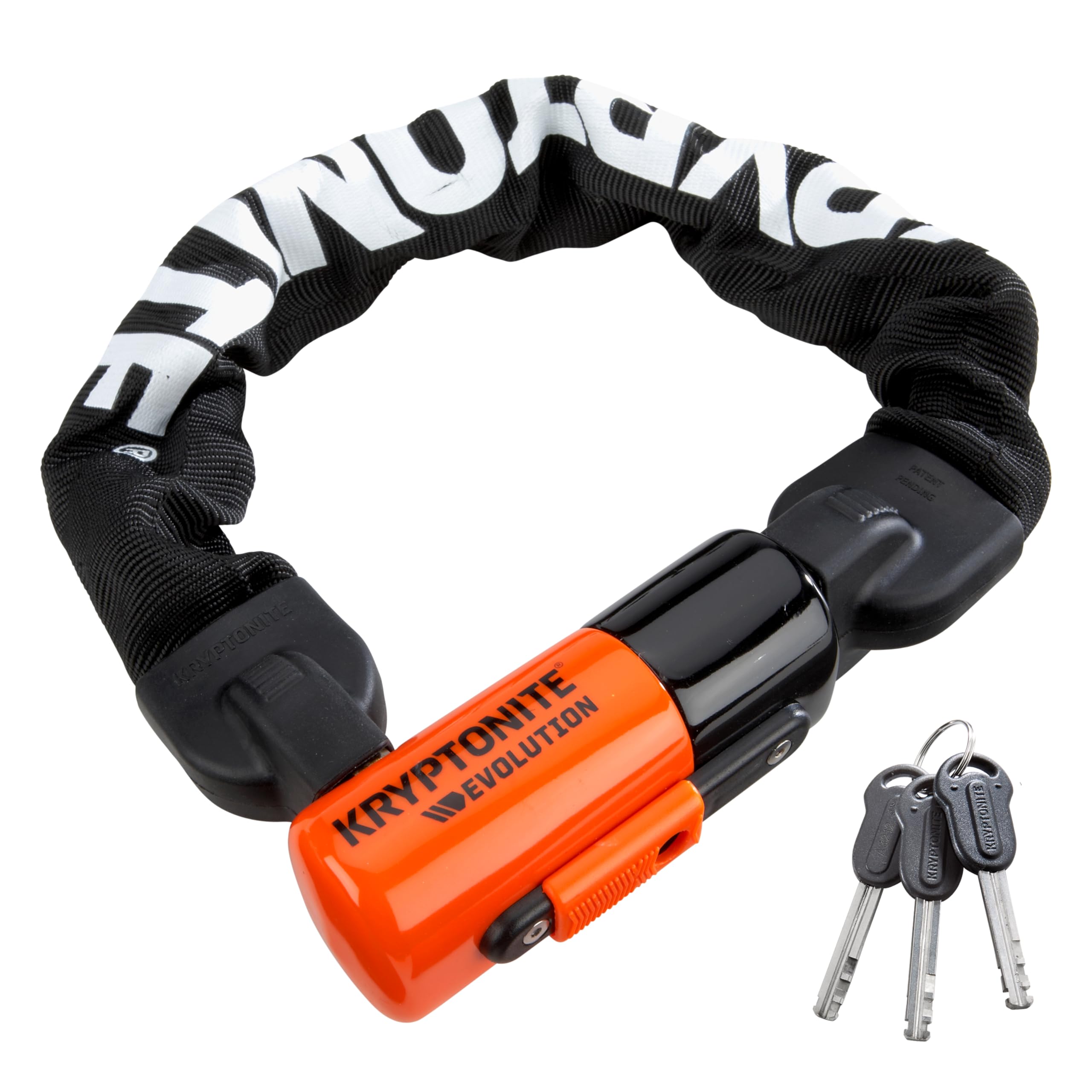 Kryptonite Evolution 1055 Mini Bike Chain Lock - 1.8 Feet 10mm Heavy Duty Steel Anti-Theft Bicycle Lock (Sold Secure Gold Rated) - Secure Keys Included for E-Bikes, Motorcycles, Scooters & Bicycles - Perfect for Urban Commuting, Bike Parking & Outdoor Storage