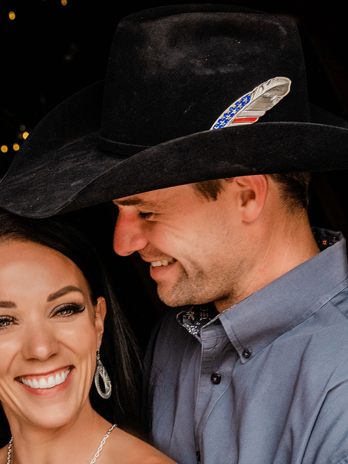 Montana Silversmiths HF4692USA Patriotic Hat Feather Pin - Silver Stars & Stripes American Flag Design for Cowboy Hats, Caps & Western Fashion Accessories | Perfect for Rodeos, 4th of July & Patriotic Events