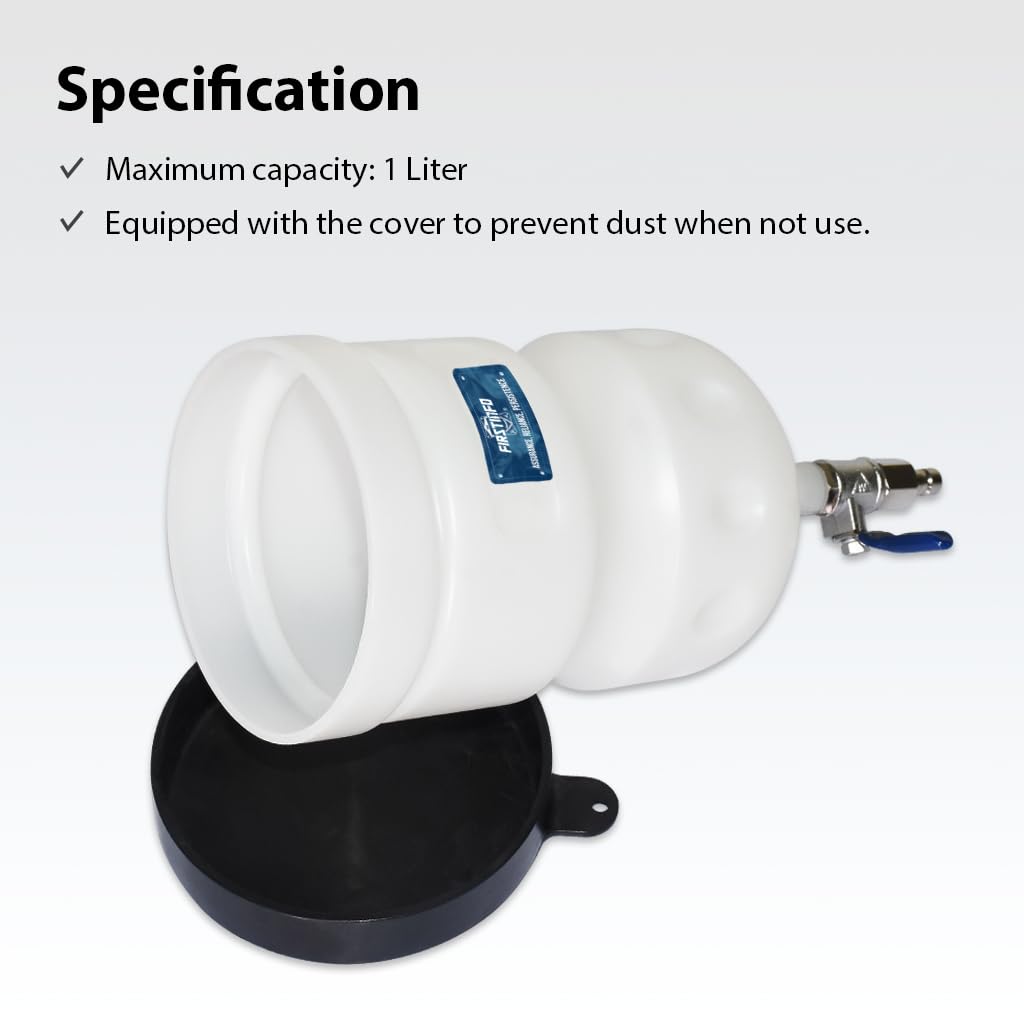 FIRSTINFO Patented 10L 22-Piece ATF Filler Adapter Kit | Pneumatic Transmission Fluid Dispenser Pump with Refilling Funnel | Perfect for Auto Shops & DIY Transmission Maintenance