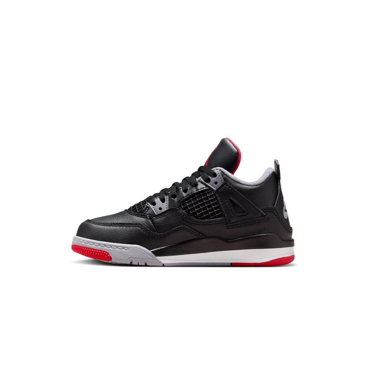 Kids Air Jordan 4 Retro 'Bred Reimagined' Basketball Shoes - Boys' & Girls' Sneakers for Sports, Casual Wear & Street Fashion