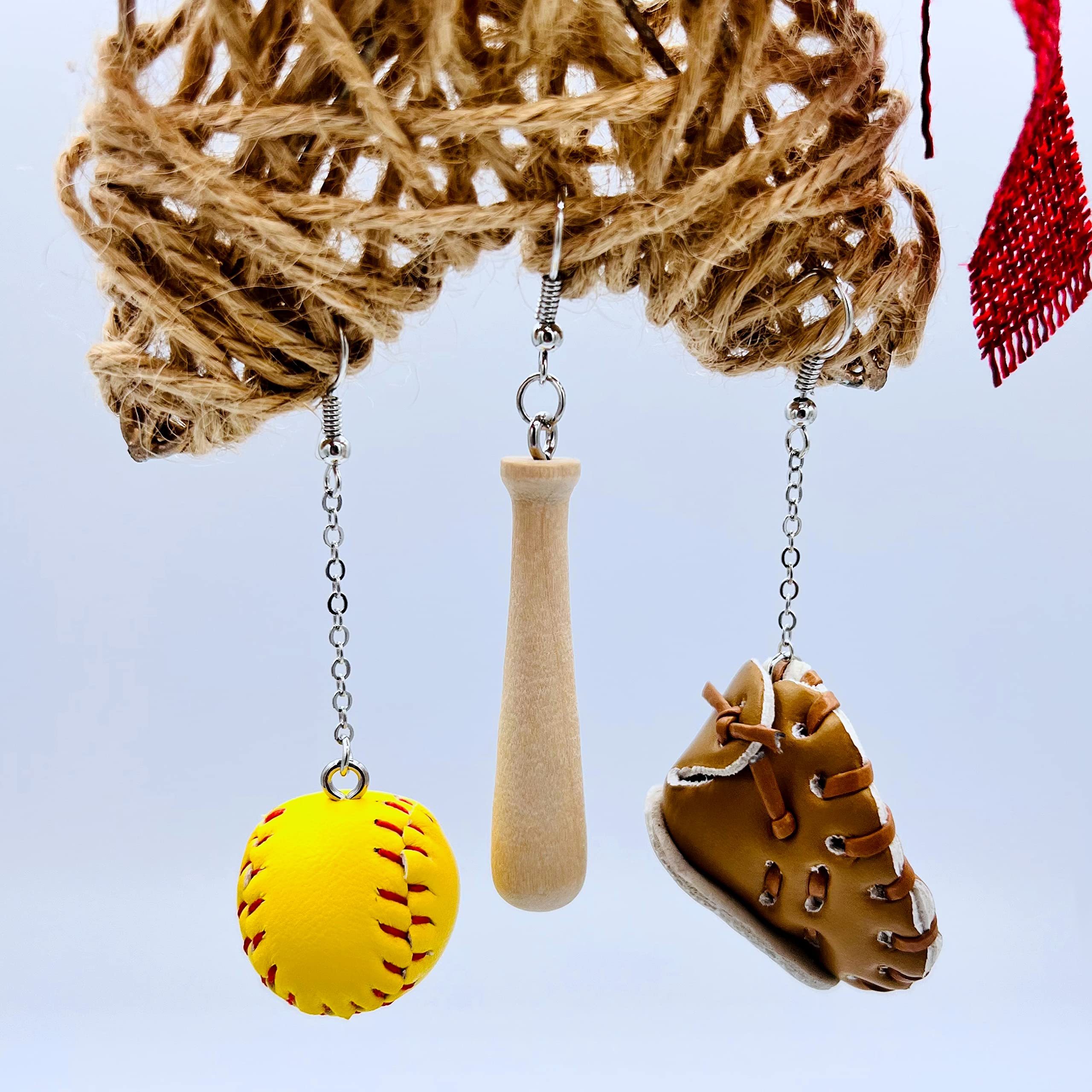 Softball Earrings for Women - Stylish Softball Jewelry for Moms & Players - Sporty Softball Mom Accessories - Perfect for Games, Practices & Team Spirit (Great Gift for Softball Lovers)