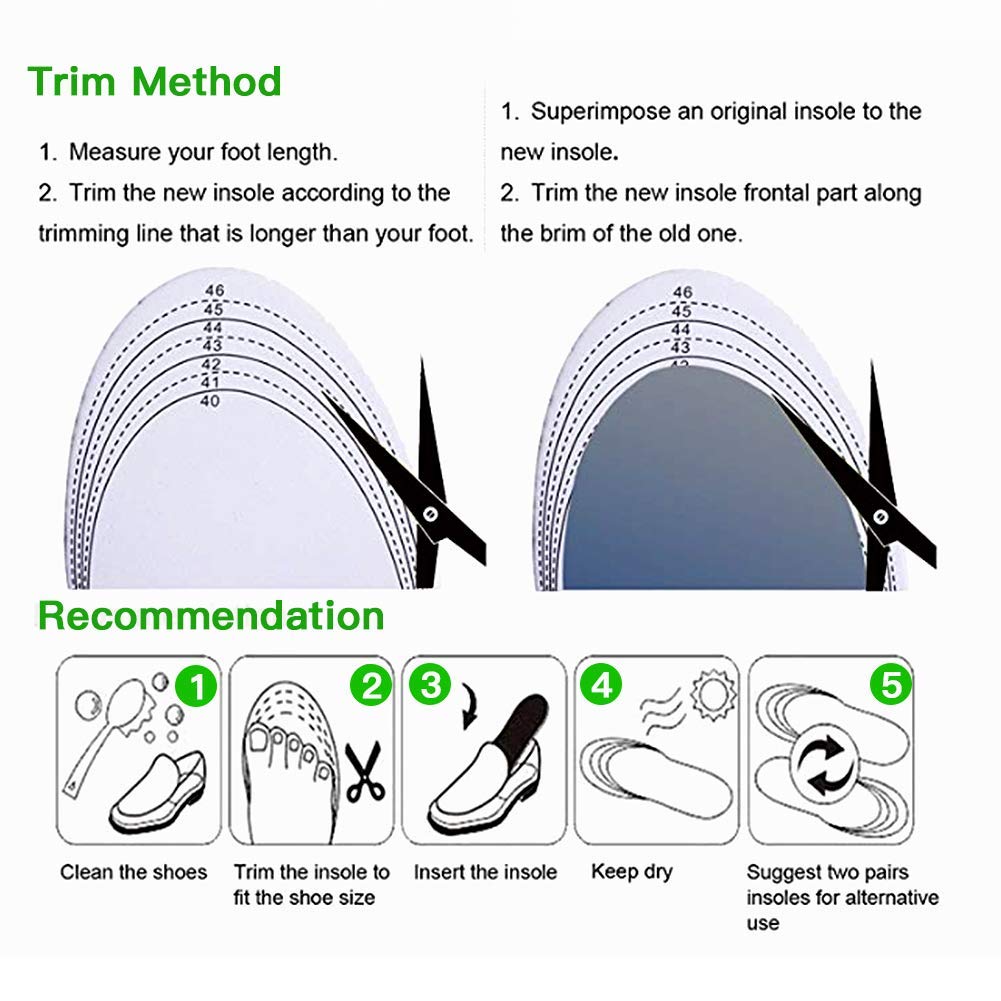 **Orthotic Arch Support Insoles for Foot Pain Relief - Plantar Fasciitis, Flat Feet & High Arches - Gel Cushioned Shoe Inserts for Men, Women & Kids (Green, XL) - Perfect for Running, Walking & Standing All Day**