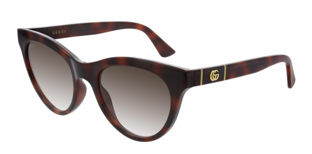 Gucci GG 0763S 002 Havana/Brown Gradient Cat Eye Sunglasses for Women - Stylish UV Protection Shades for Beach, Driving & Fashion Outfits