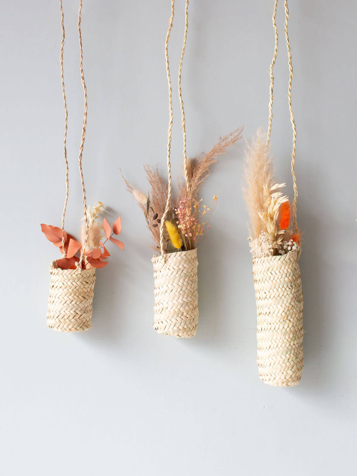 Space-Saving Slim Hanging Baskets for Plants - Indoor/Outdoor Vertical Garden Decor - Perfect for Small Spaces, Balconies & Patios