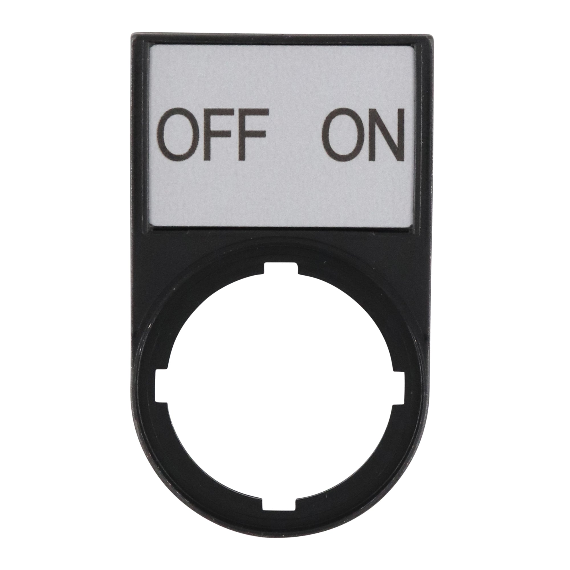 EATON M22S ST GB10 22mm Push Button Legend Plate - Black OFF/ON Switch for Industrial Control Panels and Machinery