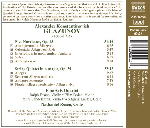 Glazunov String Quintet & Five Novelettes - Classical Music CD for Relaxation, Study & Dinner Parties