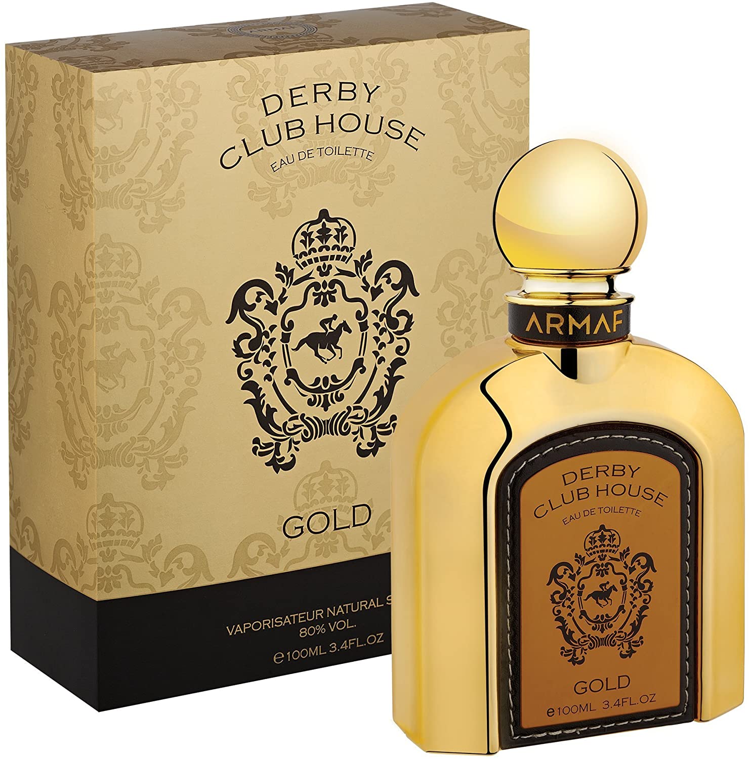 Armaf Derby Club House Gold 100ML Eau de Toilette Spray for Men - Fresh & Elegant Fragrance for Daily Wear, Office & Special Occasions