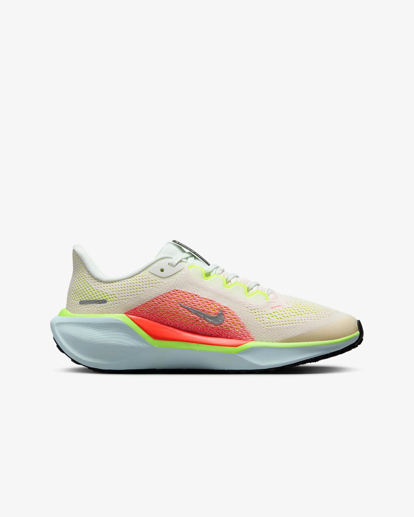 Nike Kids Air Zoom Pegasus 41 Running Shoes - Summit White/Chrome Bright Crimson - Lightweight Cushioned Sneakers for Boys & Girls - Perfect for School, Sports & Daily Activities