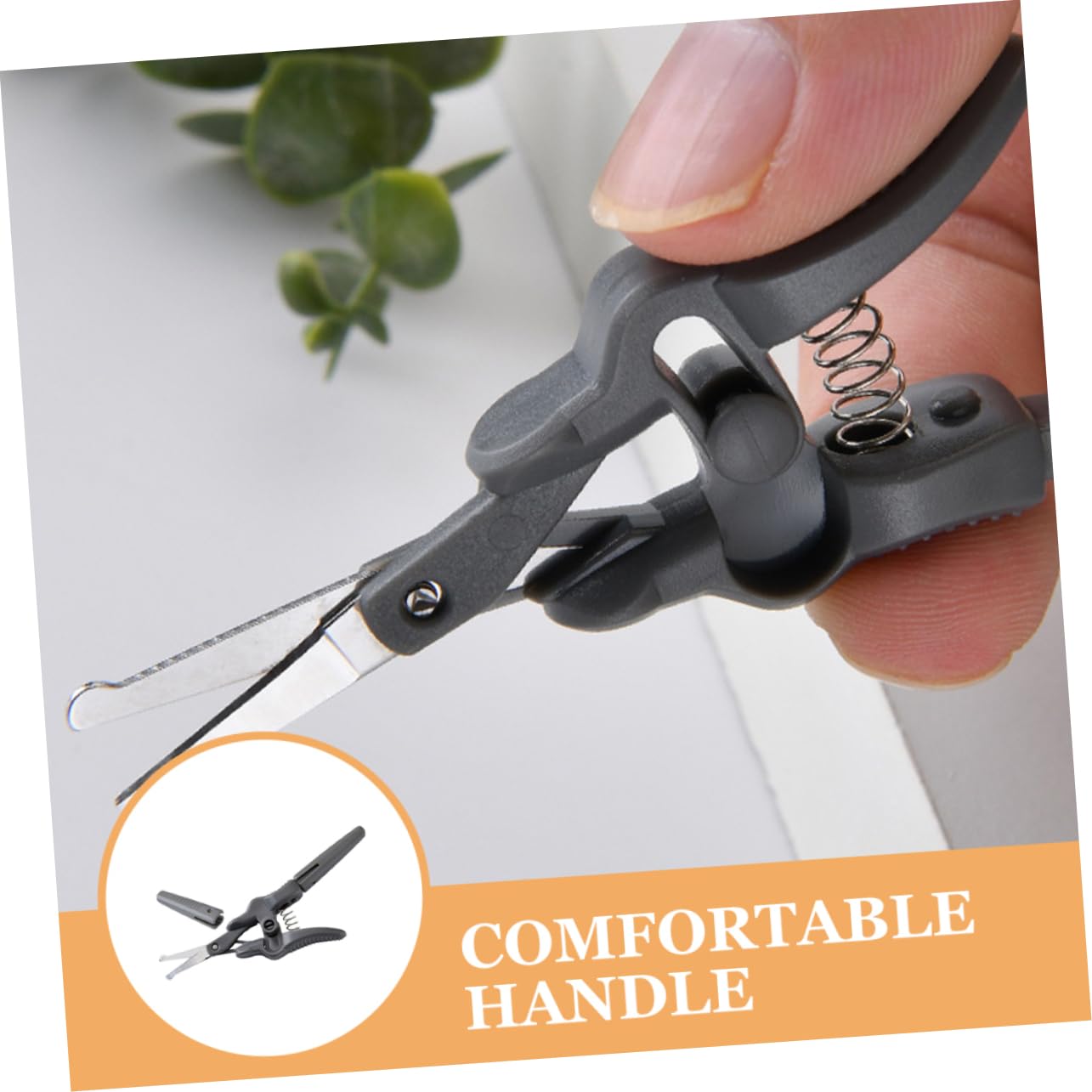 NOLITOY 4-Piece Beard & Eyelash Scissors Set - Professional Grooming Shears for Men, Nose Hair Trimmer, Small Hair & Wig Cutting Scissors - Durable Plastic Grey (Perfect for Home & Salon Grooming)