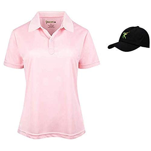 Women's French Cut Short Sleeve Golf T-Shirt - Breathable Comfort Fit with Free Golf Hat - Perfect for Golfing, Casual Wear & Outdoor Activities
