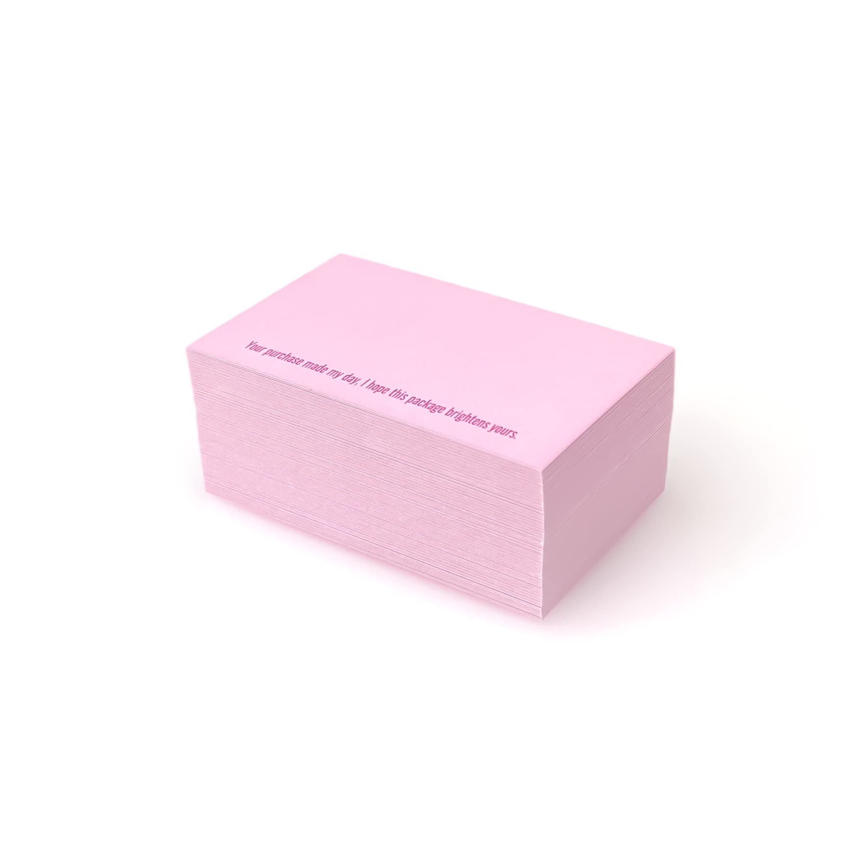 100 Pack Pink Thank You Cards for Business - Heart of My Business Appreciation Cards with Package Inserts | Perfect for Online Stores, Etsy Sellers & Small Business Customer Gifts