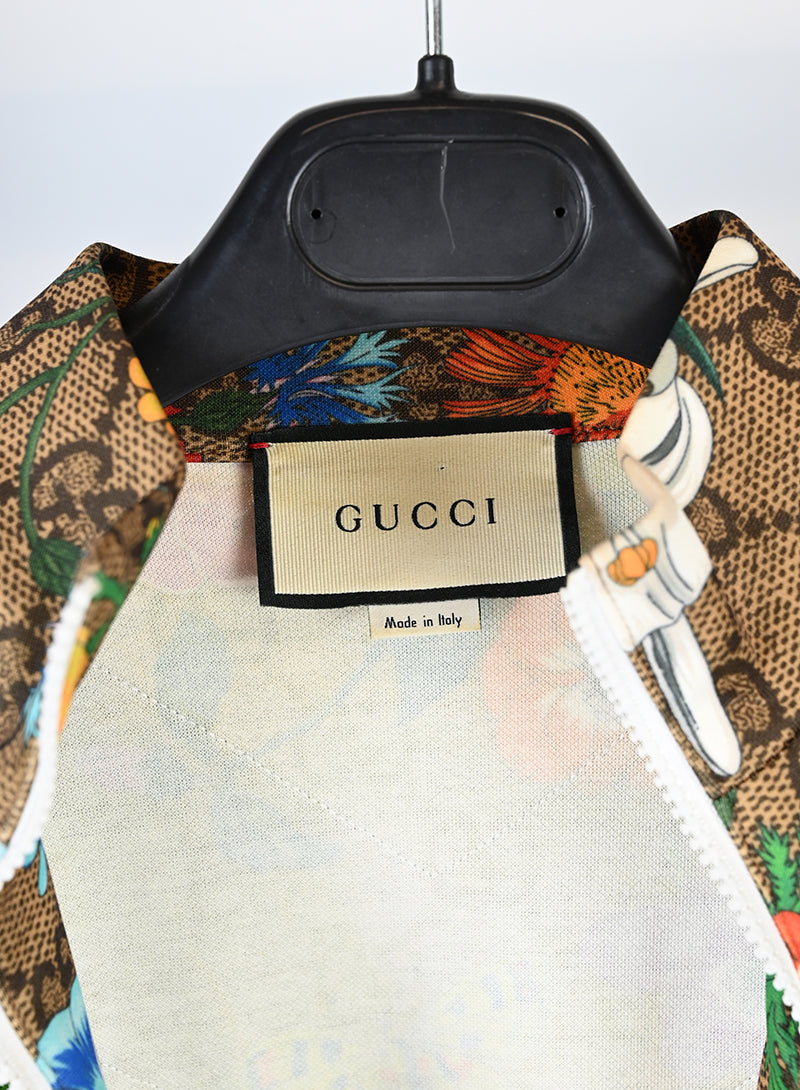 Gucci Monogram & Floral Print Sweatshirt - Size M | Stylish & Comfortable for Casual Wear & Street Fashion