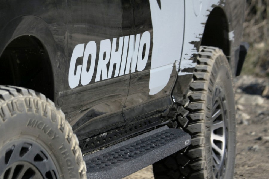 Jeep Gladiator RB20 Running Boards with Mounting Brackets Kit - Heavy Duty Bedliner Coating - Side Steps for Off-Road & Daily Driving
