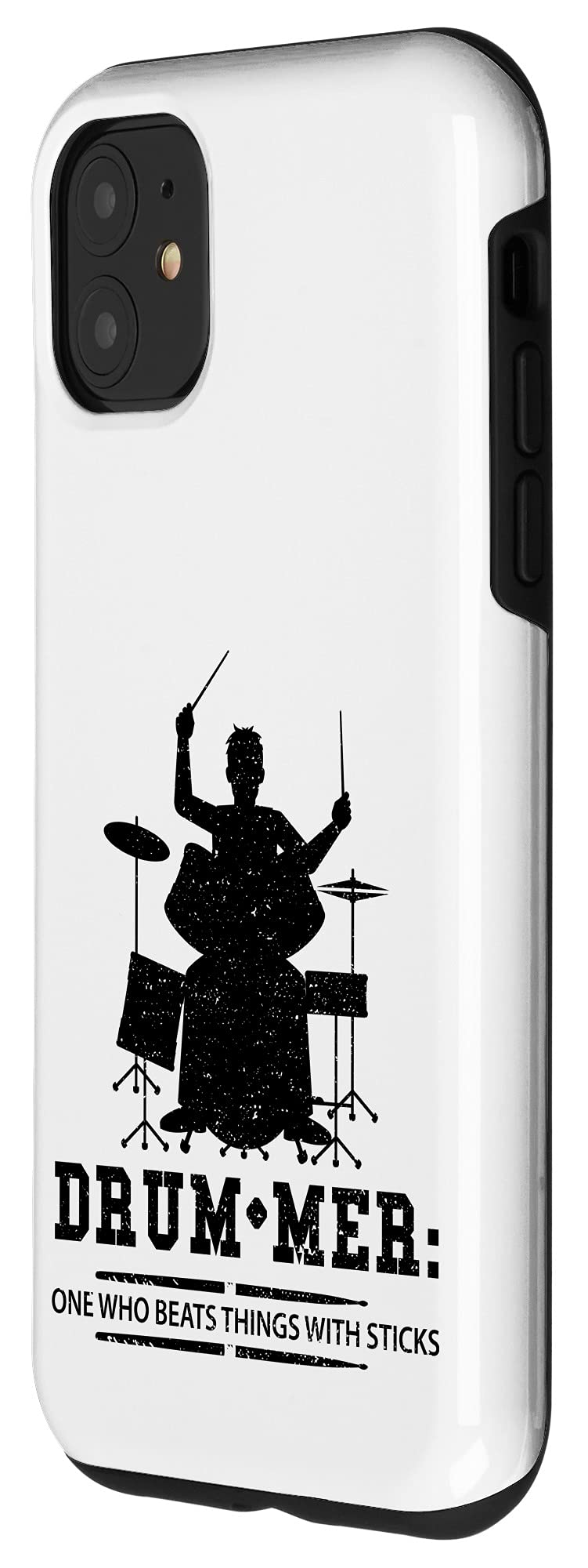 iPhone 11 Drum Enthusiast Case - Funny Drummer Definition & Music Lover Phone Cover - Perfect for Drummers, Musicians & Music Festival Fans