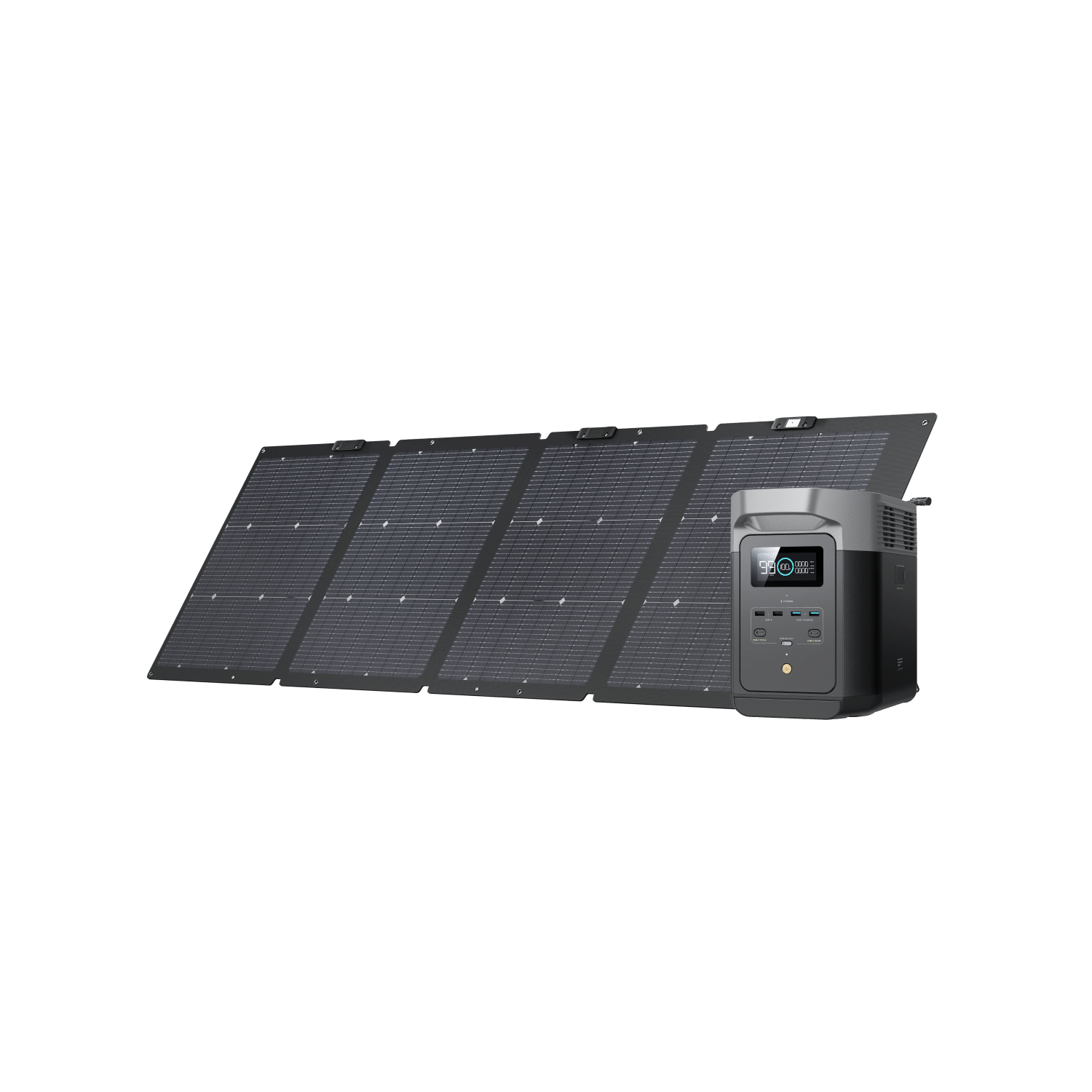 EcoFlow DELTA 2 Portable Power Station 2048Wh with 220W Solar Panel - Solar Generator for Camping, RV, Emergency Backup & Off-Grid Power Supply