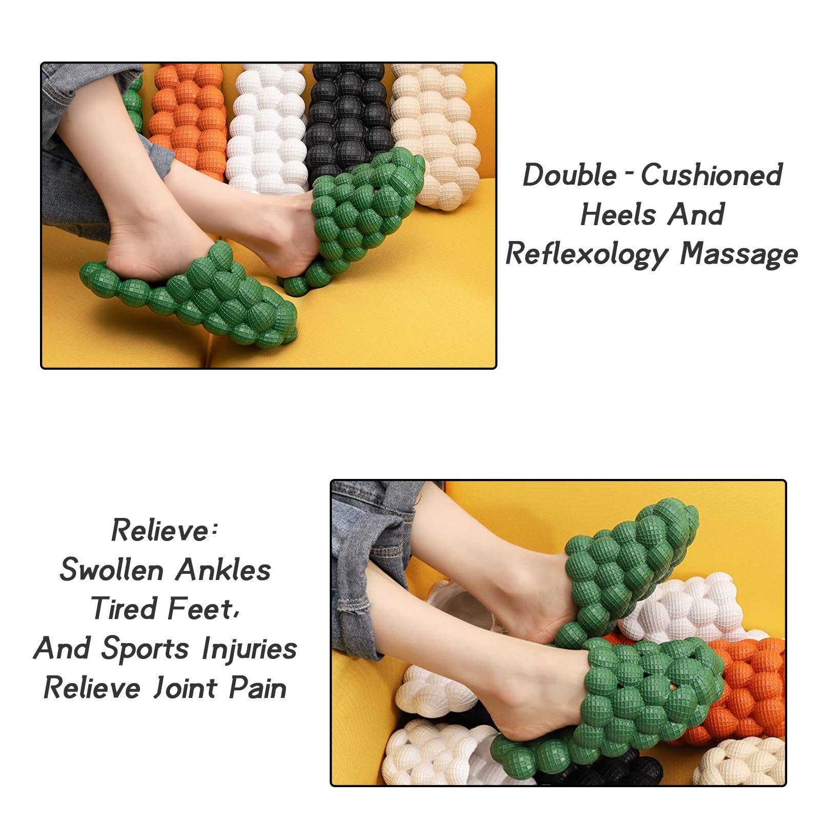 AIEOE Massage Slippers for Women & Men - Comfortable Bathroom Shower Sandals with Pillow Support - Perfect for Spa, Home Relaxation, and Indoor Use