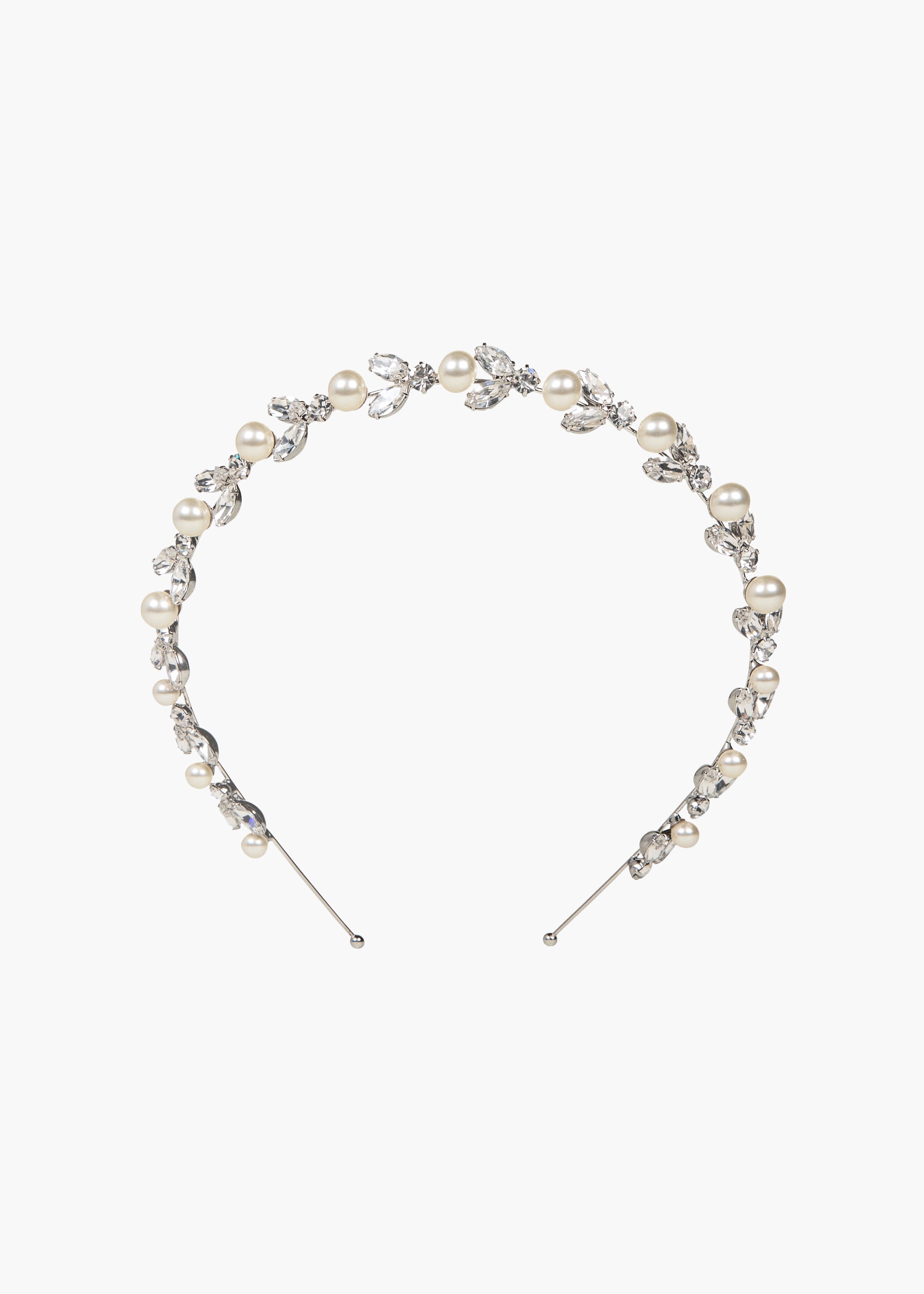 Kamila Headband with Crystal Pearls - Elegant Hair Accessory for Women, Bridal, Party & Special Occasions
