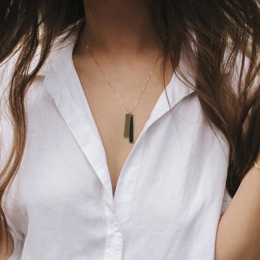 10PCS Stainless Steel Gold Pendant Necklaces for Women - Fashion Minimalist Short & Long Statement Collar Jewelry Set - Perfect for Gifts, Parties, and Everyday Wear