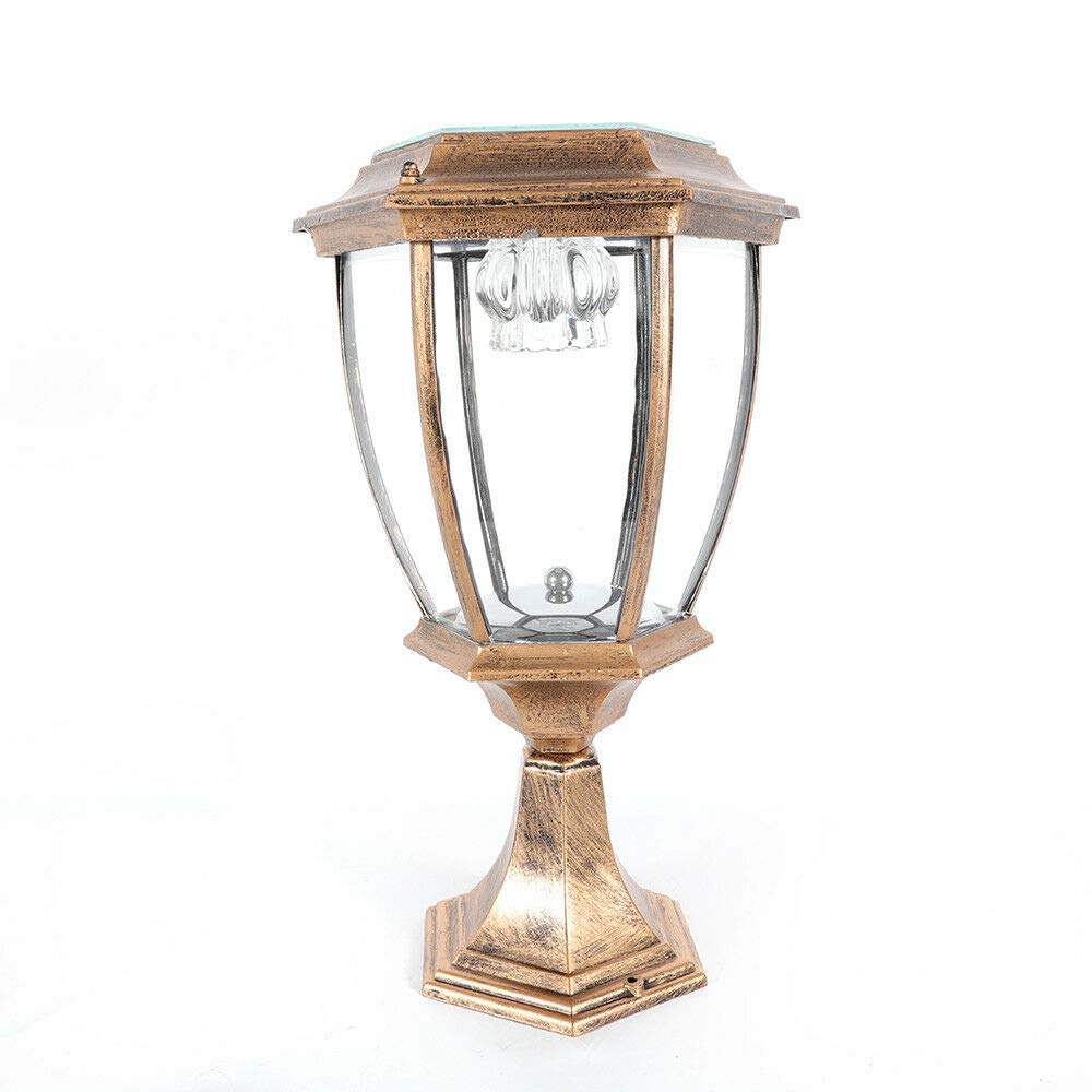 Bronze Aluminum Solar Post Cap Light - Outdoor Solar Powered Garden & Patio Lighting for Wood Posts - Perfect for Pathways, Deck Railings & Fence Posts