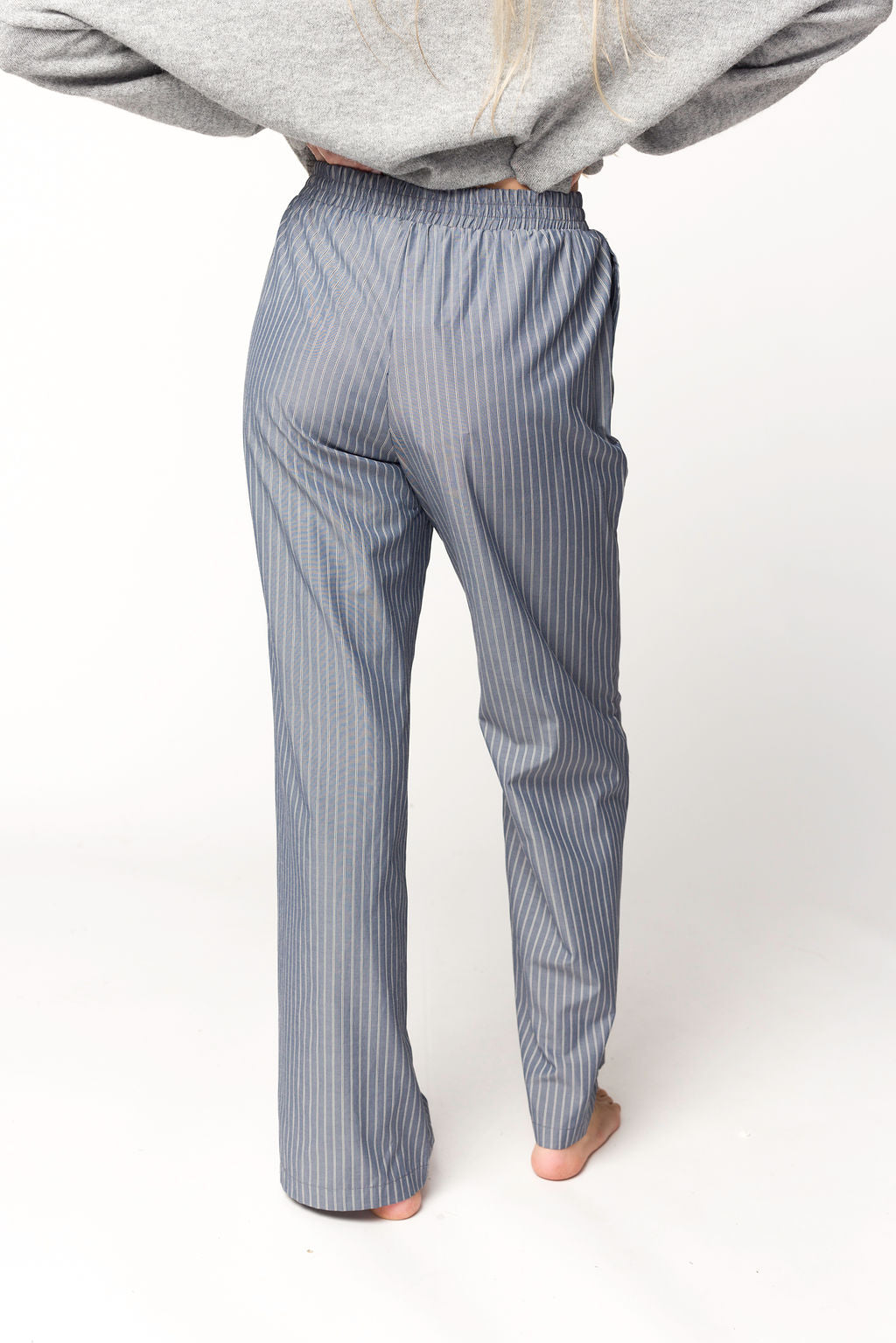 Michelle Striped Pajama Pants for Women - Soft Sleepwear Lounge Pants in Midnight Blue - Perfect for Relaxing at Home, Lounging & Sleepwear