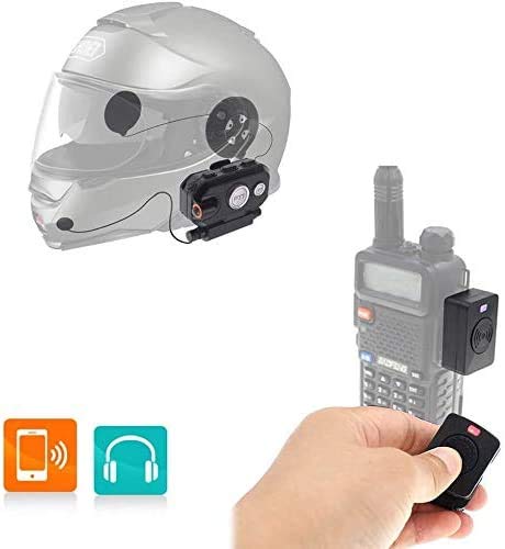 ANYSECU HB880 Hands-Free Bluetooth PTT Headset - Motorcycle Helmet Communication System for UV-5R, TH-UV8000D, UV-82, UV-5RE Two Way Radios - Perfect for Riding, Construction & Outdoor Adventures
