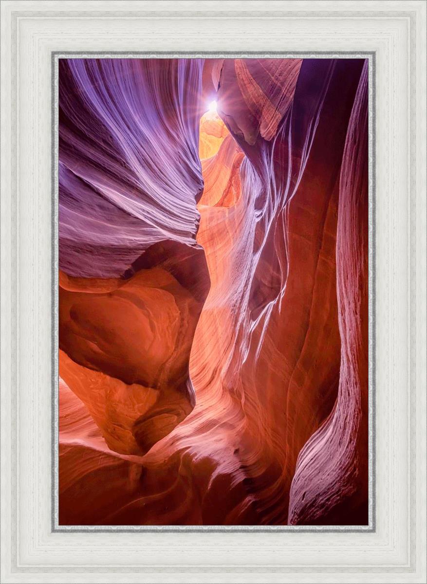 Antelope Canyon Sunburst Wall Art - Stunning Desert Landscape Photography Print for Home & Office Decor | Perfect for Living Room, Bedroom, or Gift