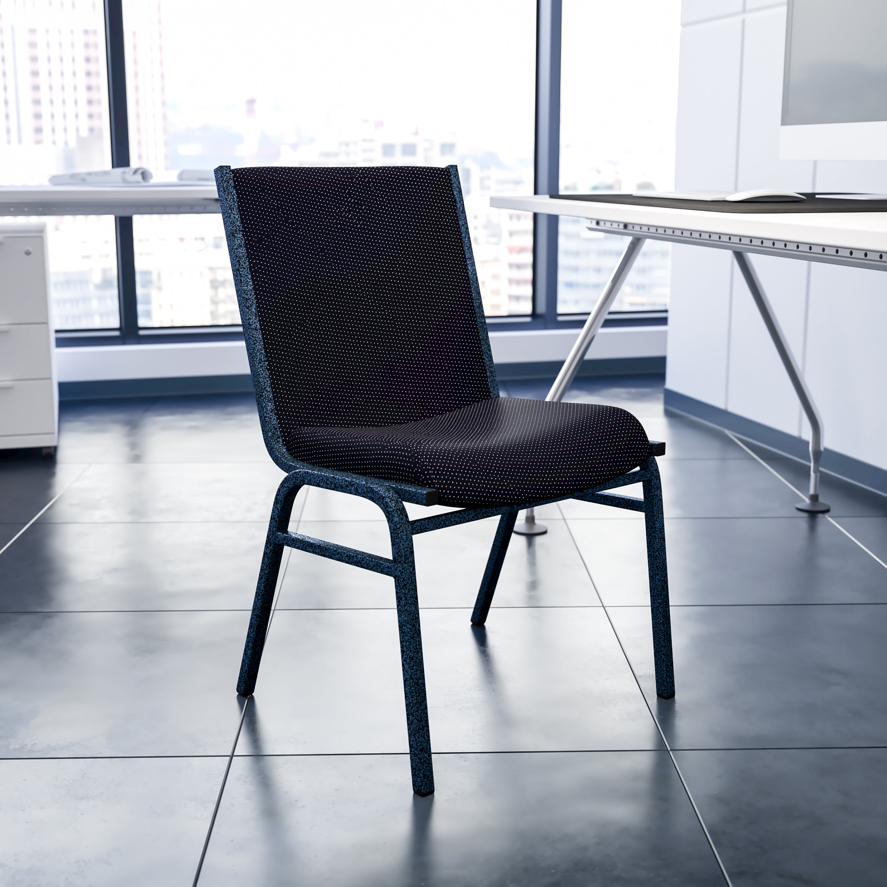 FLASH HERCULES Series Heavy Duty Patterned Fabric Stack Chair - Durable & Comfortable for Office, Events, and Outdoor Use