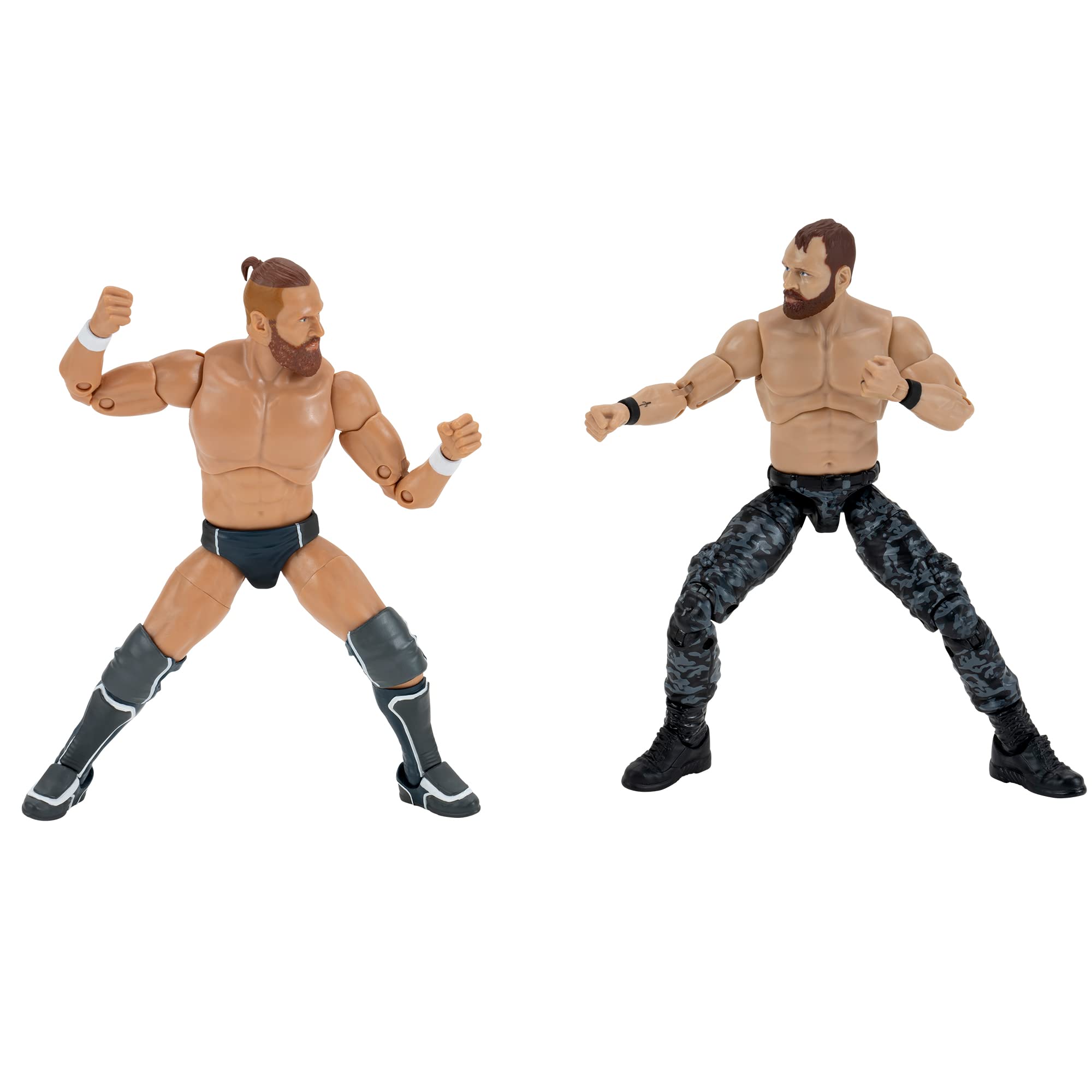 All Elite Wrestling Unrivaled Jon Moxley & Bryan Danielson 6-Inch Action Figure 2-Pack with Microphones & Hand Accessories - Amazon Exclusive Collectible for AEW Fans & Wrestling Enthusiasts - Perfect for Display, Gifts, and Role-Playing Battles