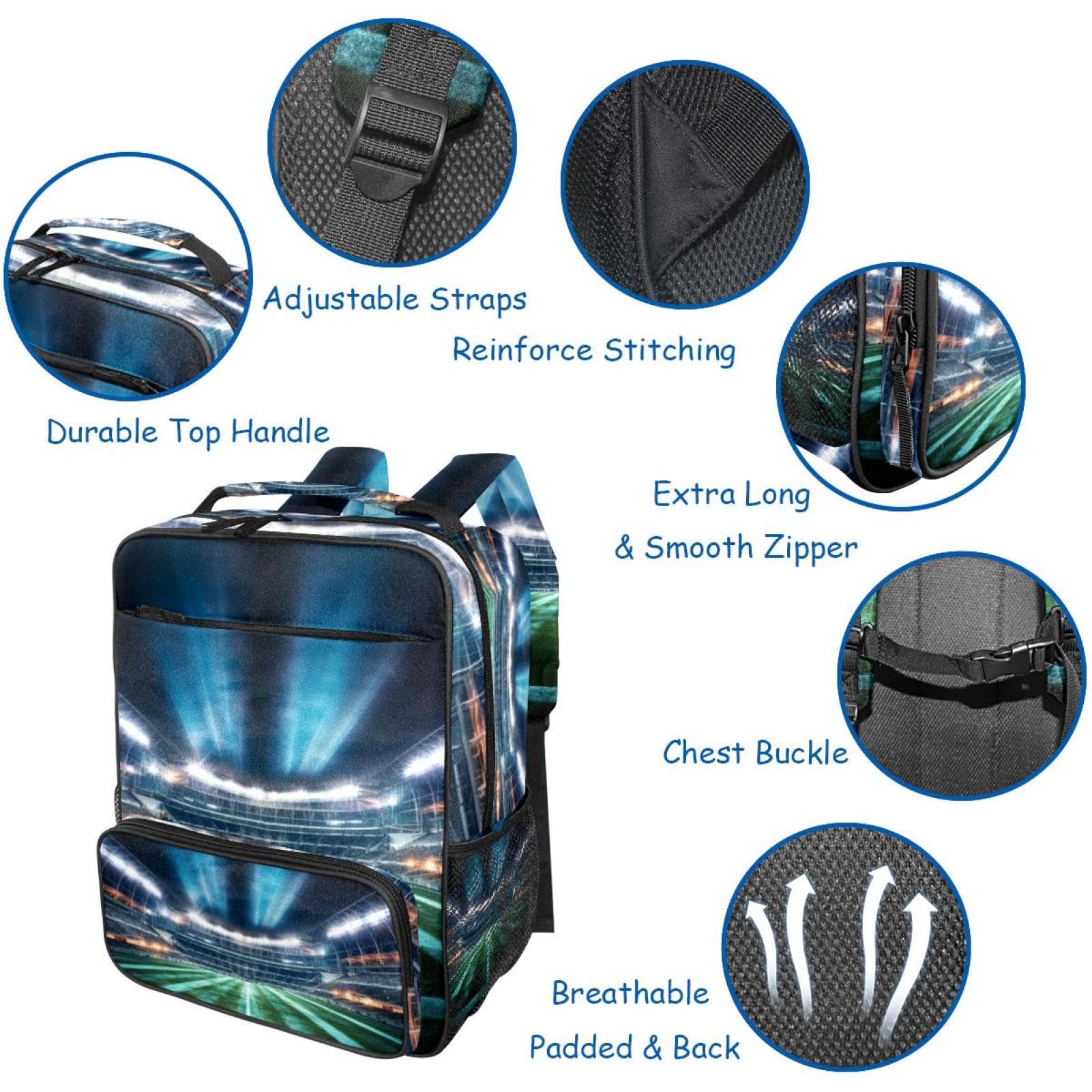 Men's & Women's Travel Backpack - Durable Sports Backpack for Football, Soccer & Stadium Events - Perfect for Travel, Work & Outdoor Adventures