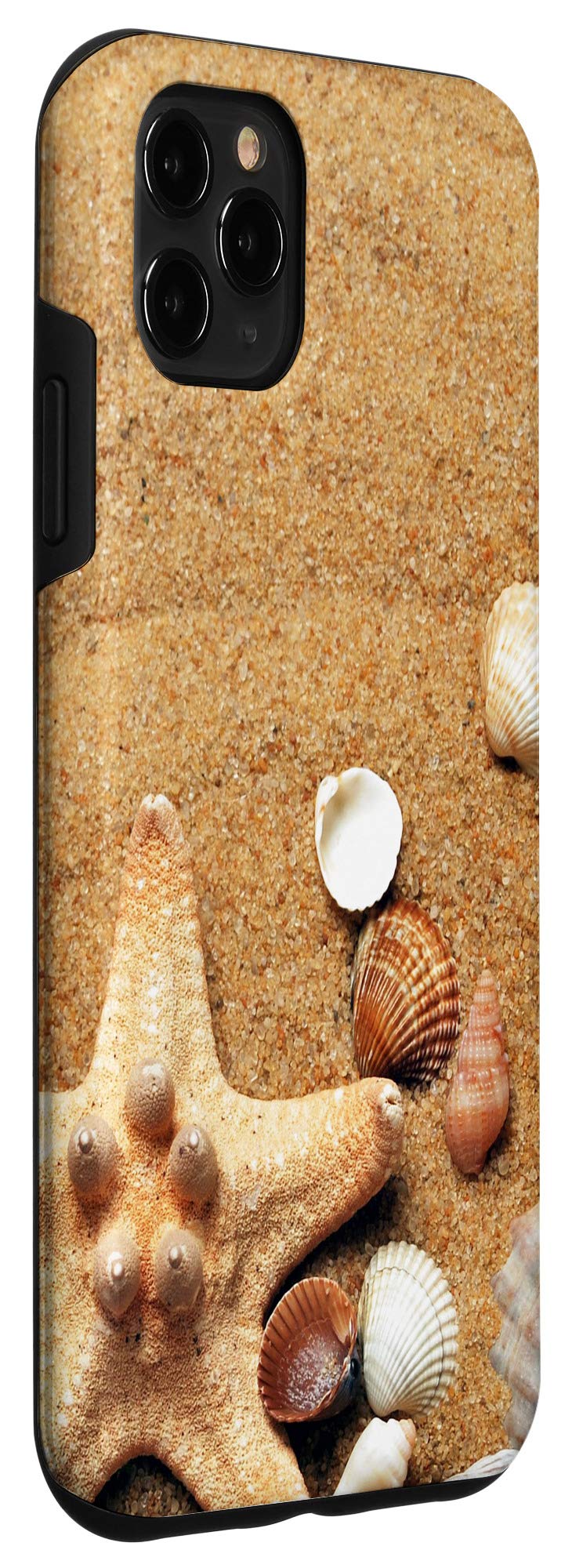 iPhone 11 Pro Max Case - Beach Seashells & Starfish Summer Design Phone Cover for Women & Men - Perfect for Vacation, Beach Trips & Outdoor Adventures