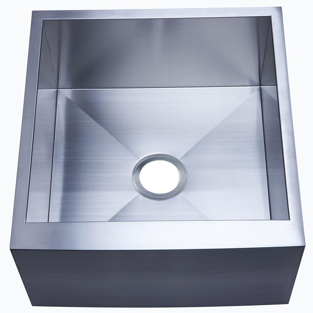 Brushed Nickel Single Bowl Farmhouse Undermount Kitchen Sink - 16 Gauge Stainless Steel, Rust-Resistant, Easy to Clean - Perfect for Modern Farmhouse, Rustic, or Traditional Kitchen Designs