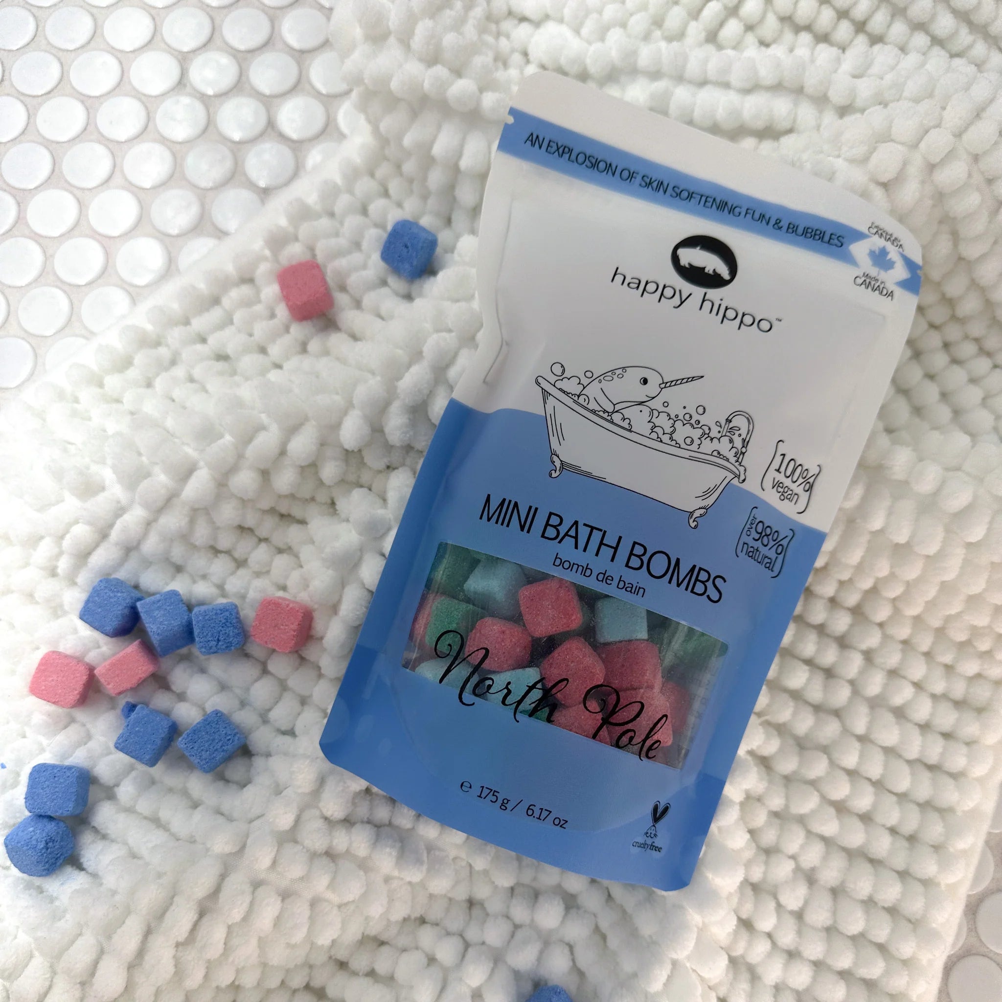Happy Hippo Mini Bubble Bombs - Fun Bath Toys for Kids, Safe & Non-Toxic, Perfect for Bathtime Play & Sensory Development - Great Gift for Toddlers & Preschoolers