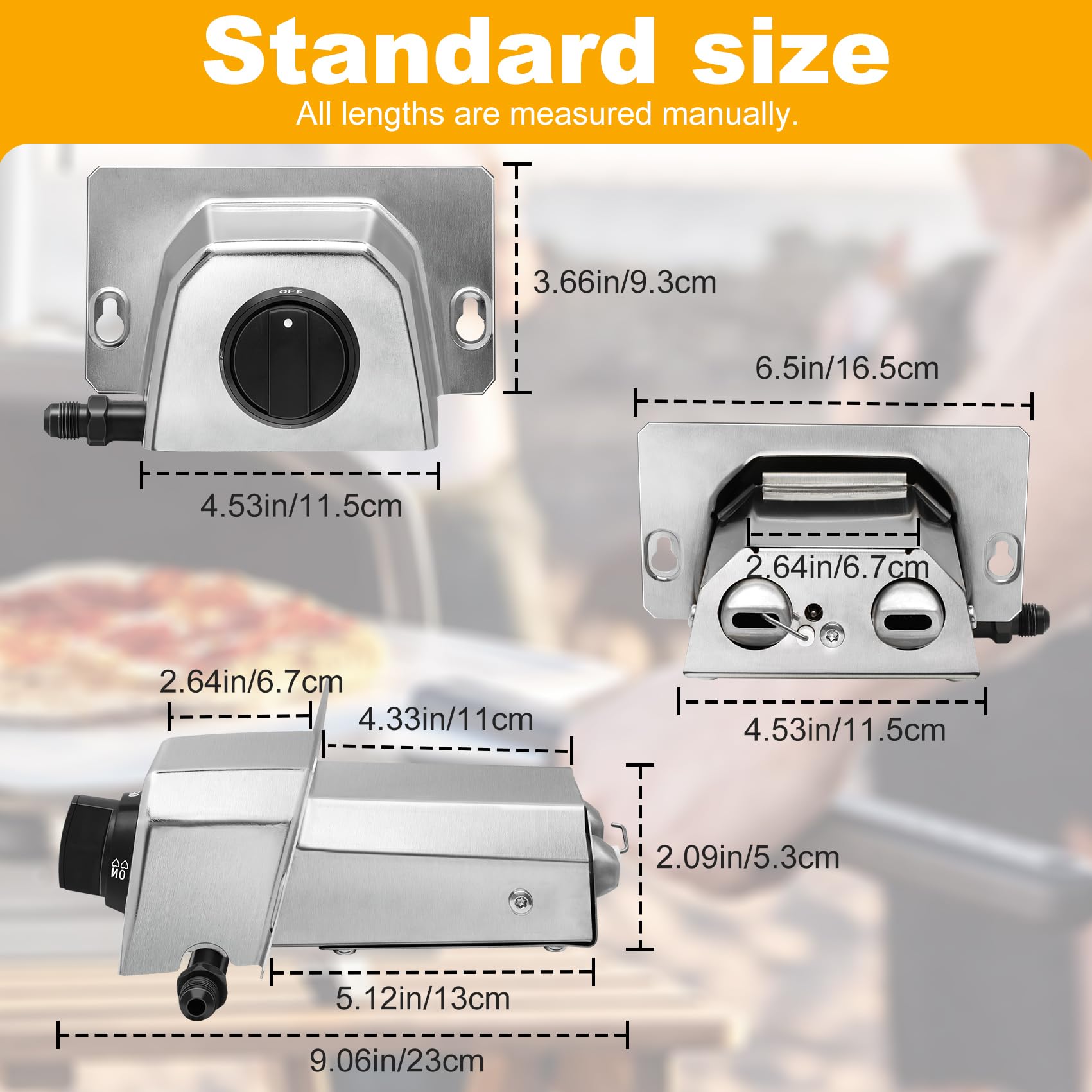 High-Performance Gas Burner for Pizza Oven - Universal Outdoor Pizza Oven Gas Burner Attachment - Perfect for Backyard Pizza Parties & Outdoor Cooking