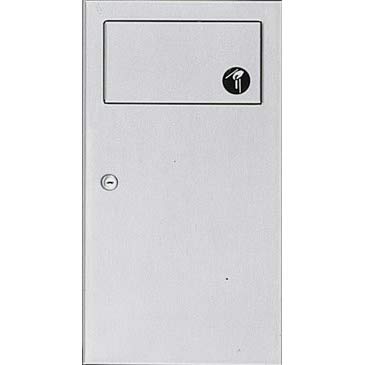 ASI 6471 Recessed Sanitary Napkin Disposal Bin - Hygienic Feminine Waste Disposal for Restrooms, Offices & Public Spaces