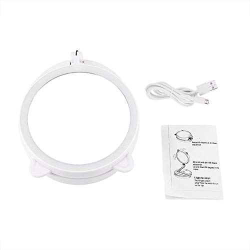 LED Makeup Mirror with Magnification - Folding Double-Sided Cosmetic Mirror with USB Charging for Home & Travel Vanity | Perfect for Makeup Application, Skincare Routine, and Salon Professionals